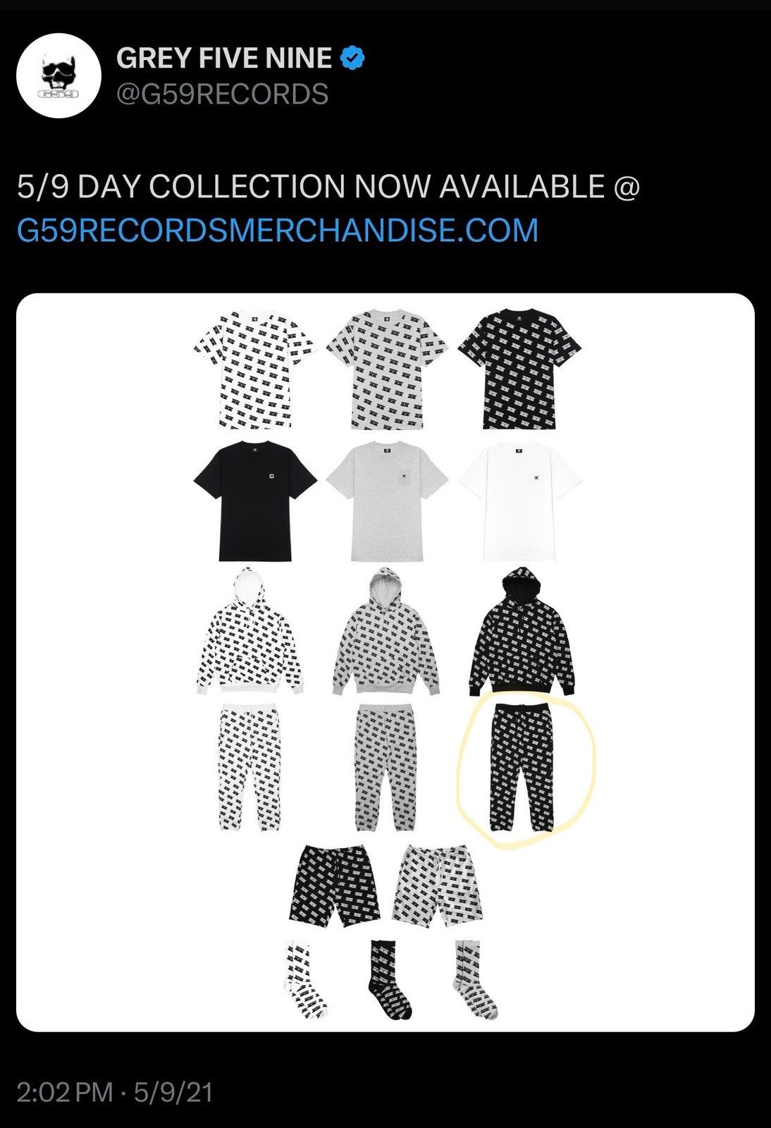 G59 Records G59 RAZOR SWEATPANT (BLACK) MEDIUM Size US 32 / EU 48 - 3 Thumbnail