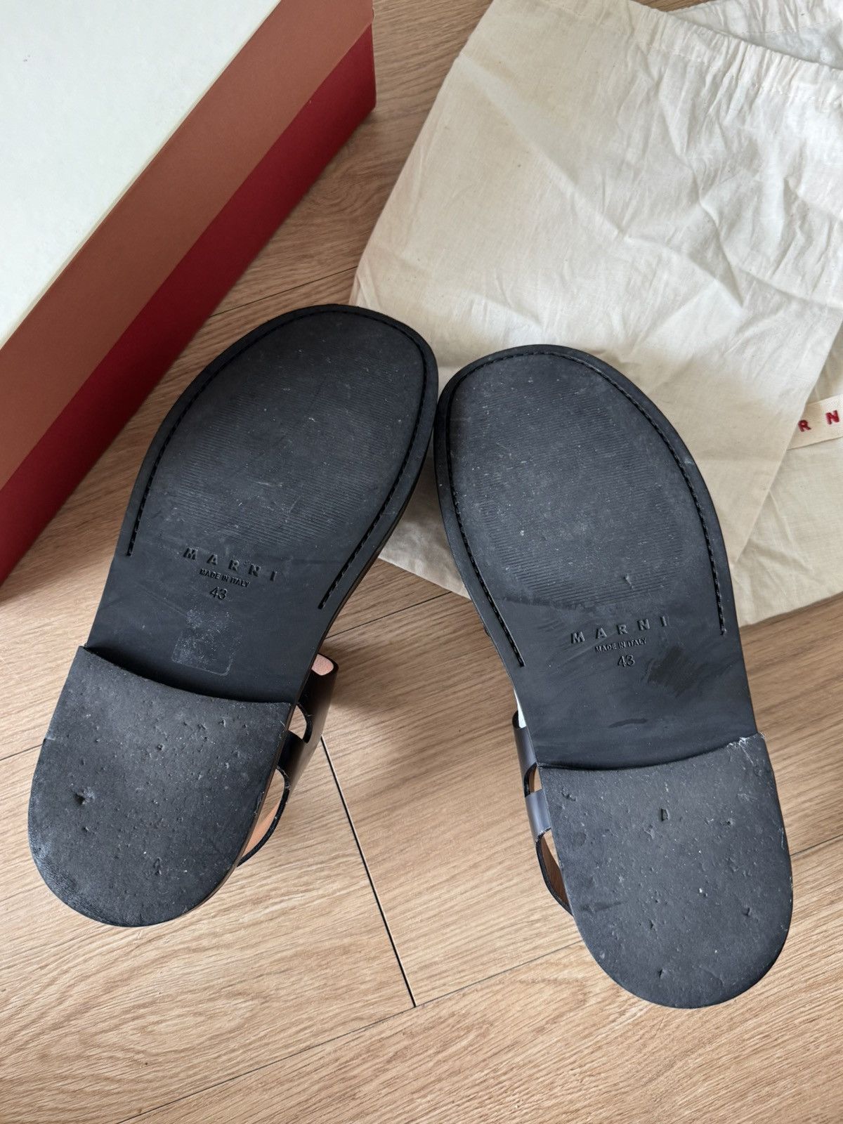 Marni Marni Fisherman Sandals Black Leather EU43 Size US 10 / EU 43 - 9 Thumbnail