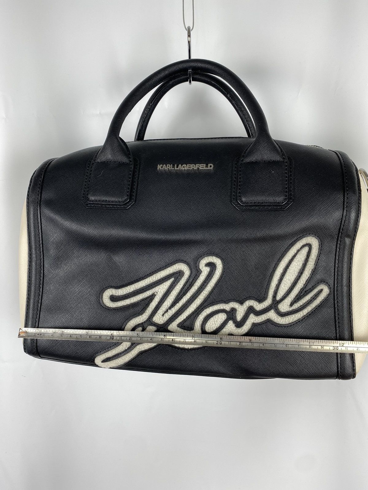 Karl Lagerfeld Karl Lagerfeld Saffiano Leather Logo Handbag Size ONE SIZE - 7 Thumbnail