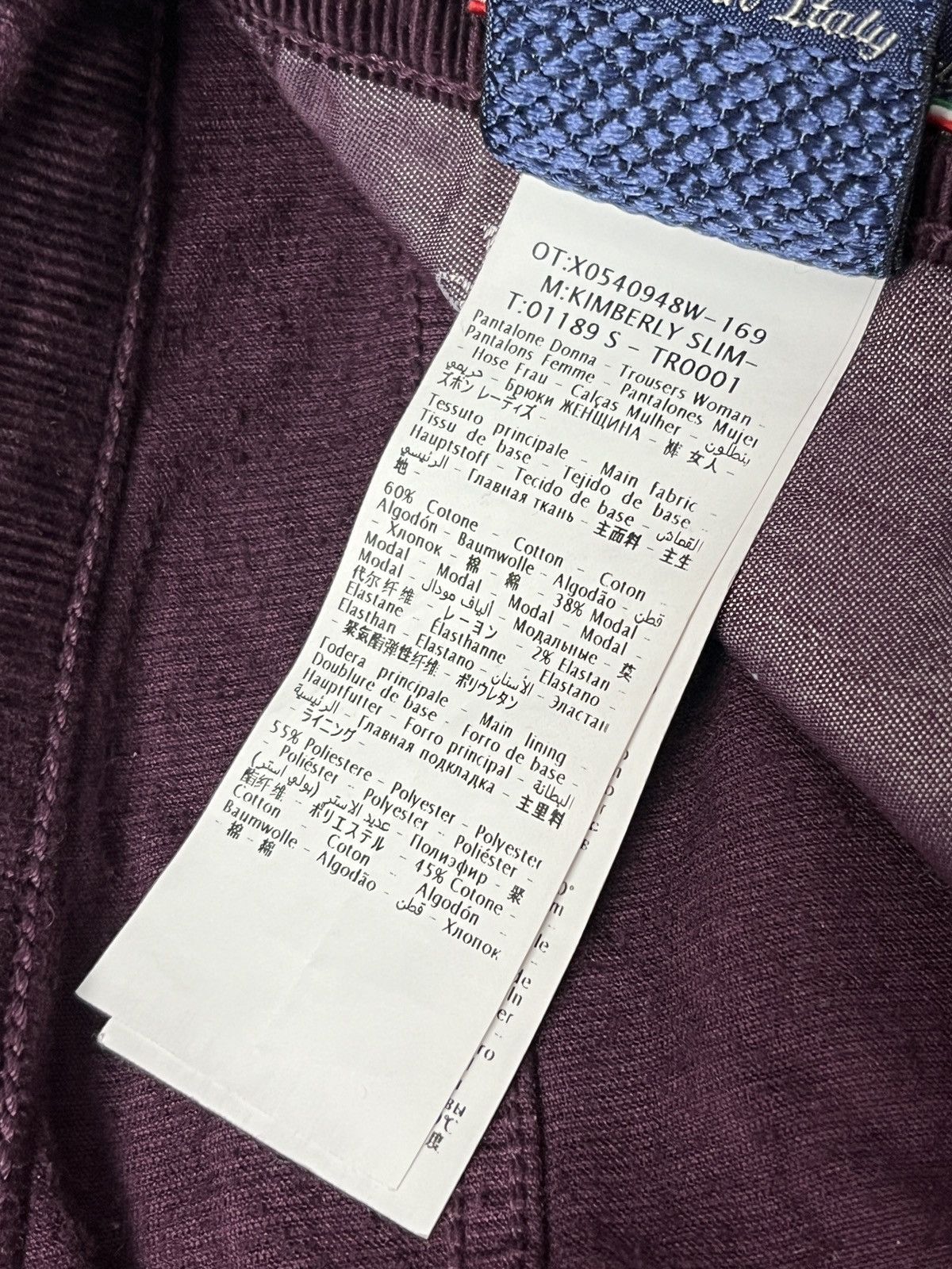 Jacob Cohen JACOB COHEN Purple Kimberly Slim Handmade Tailored Trousers Size 29" - 10 Thumbnail