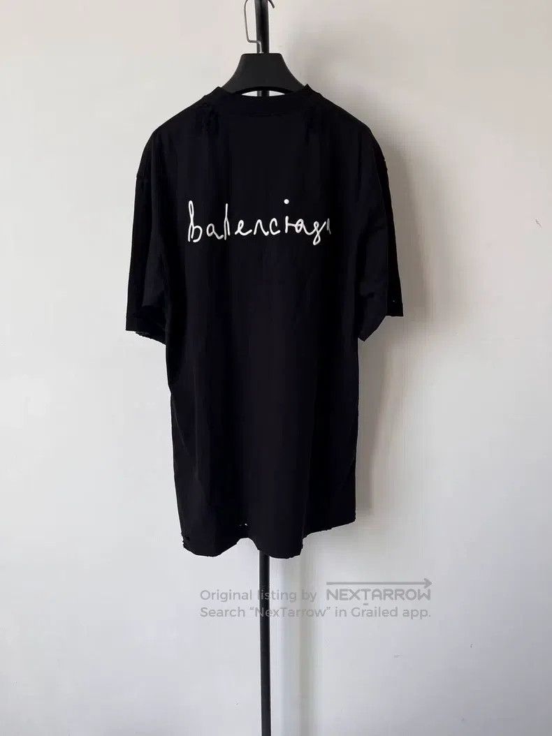 Balenciaga Balenciaga Solid Color Old Effect Short Sleeve T-Shirt Loo Size US XS / EU 42 / 0 - 2 Thumbnail
