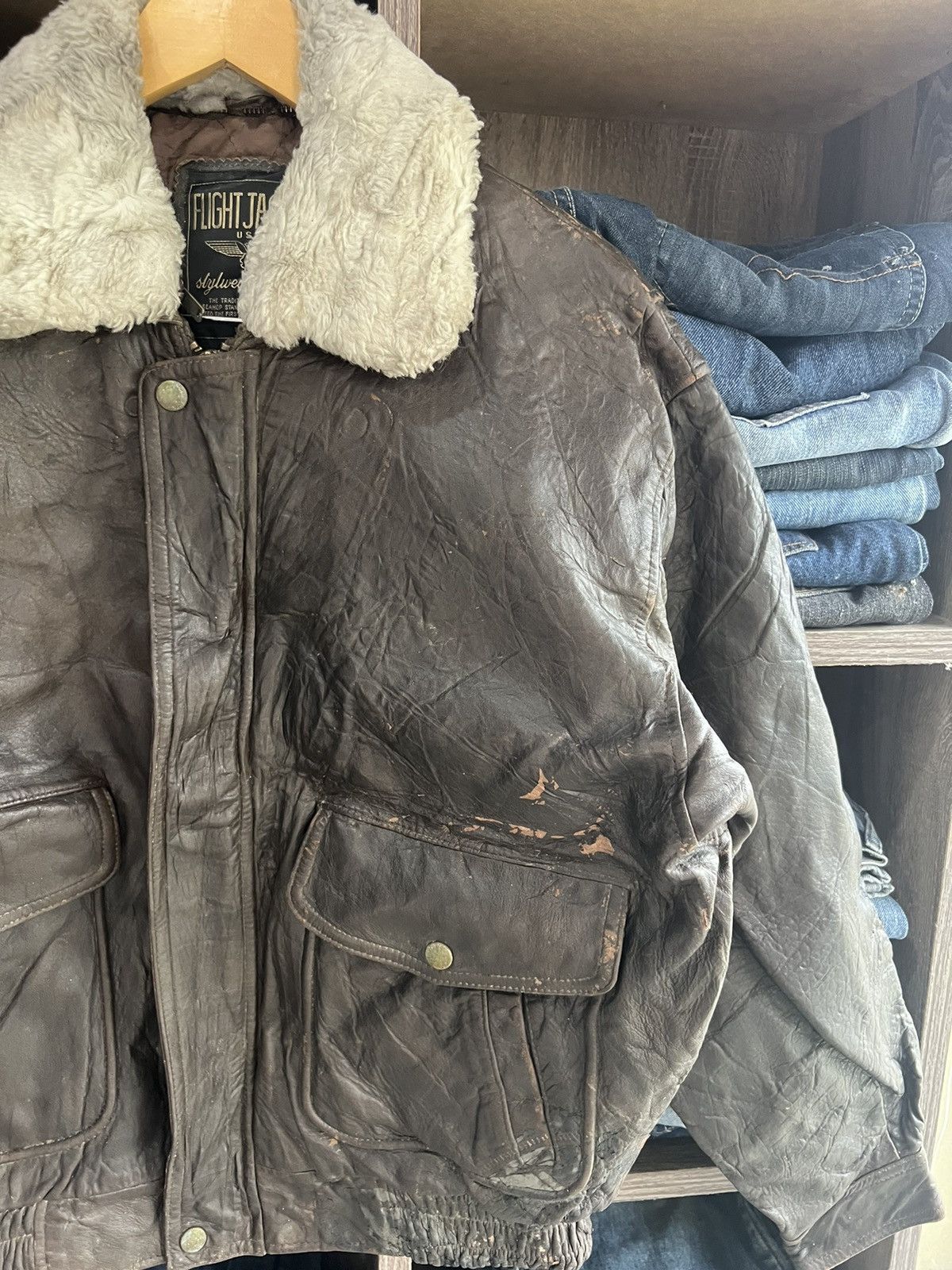 Other 🔥Flight Jacket Usa Stylewear Leather Size US L / EU 52-54 / 3 - 8 Thumbnail