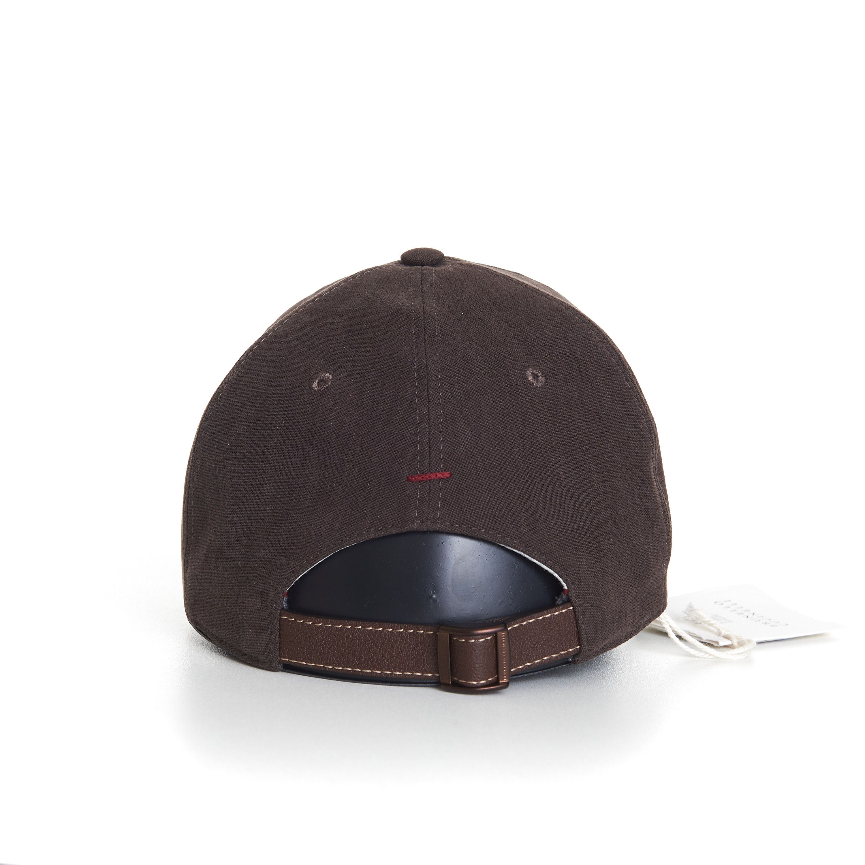 Brunello Cucinelli Baseball Cap In Brown Linen With Embroidered Logo Size L Size ONE SIZE - 4 Thumbnail