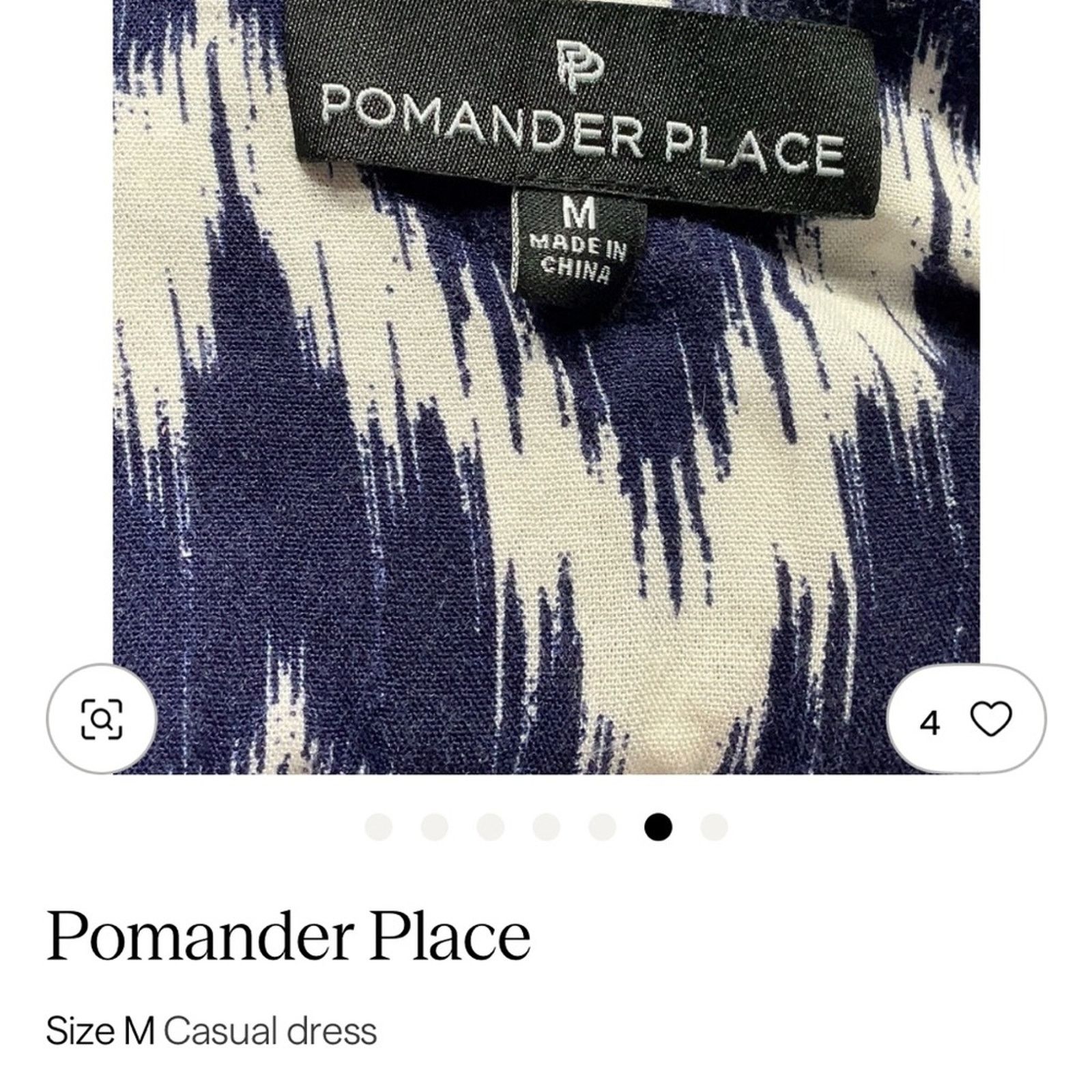 & Other Stories Pomander Place Blue and White Patterned Dress Size M / US 6-8 / IT 42-44 - 2 Thumbnail