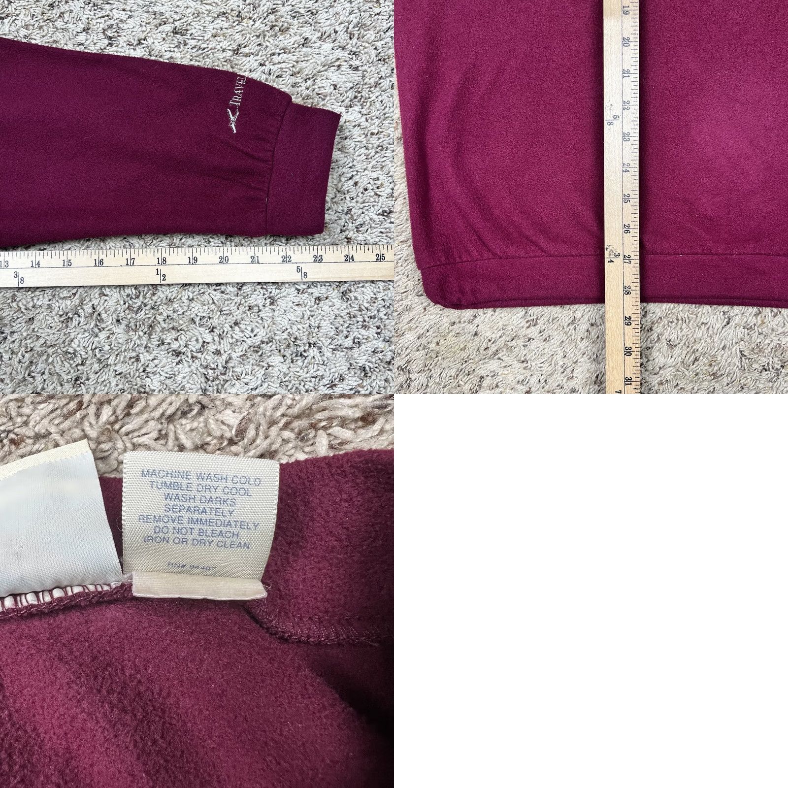 Vintage VINTAGE Travel Smith Sweatshirt Mens XL V-Neck Burgundy Fleece Embroidered Logo USA 90s Size US XL / EU 56 / 4 - 8 Thumbnail