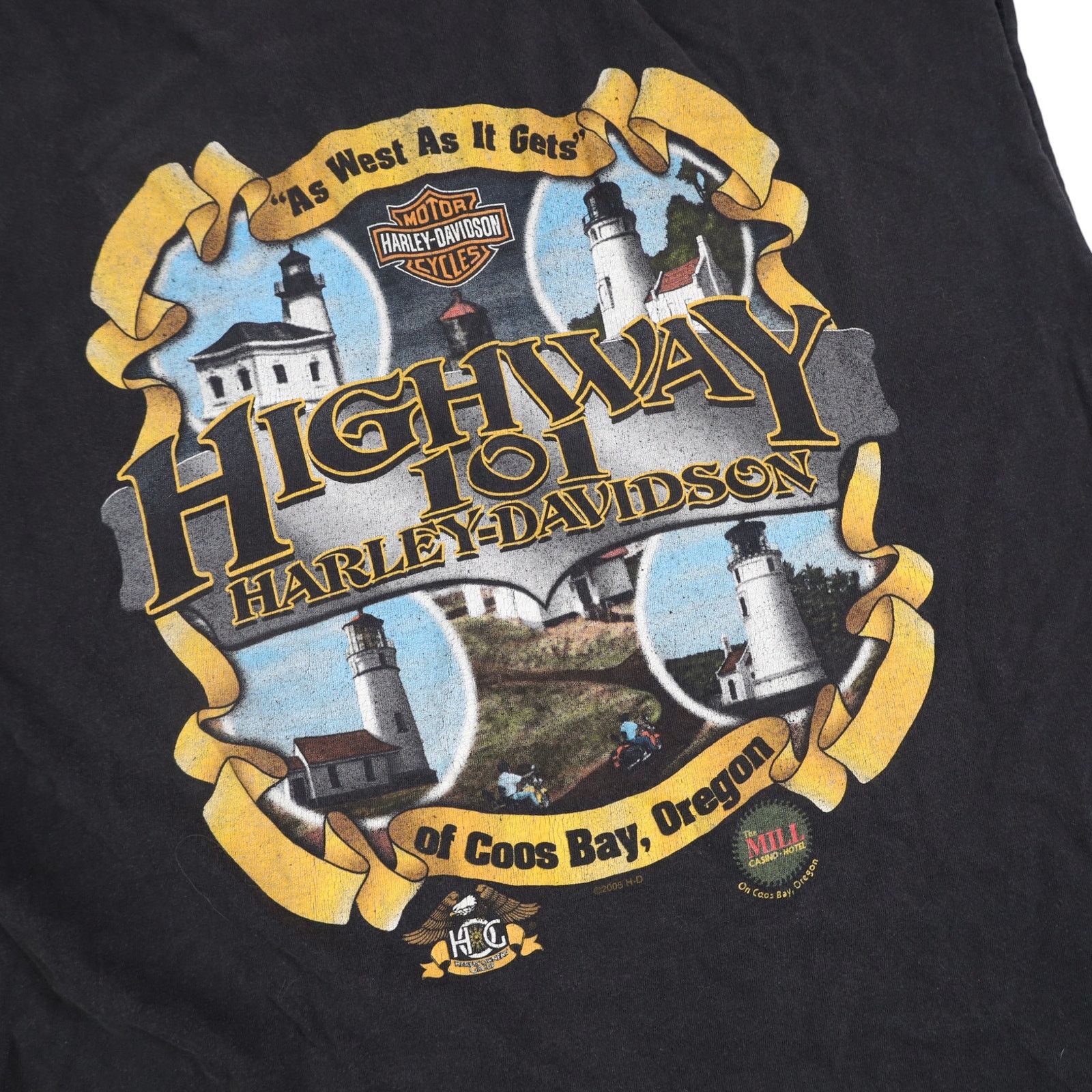 Harley Davidson × Vintage VTG Y2k Harley Davidson 6th Annual Lighthouse Run Muscle T Size US XL / EU 56 / 4 - 11 Thumbnail