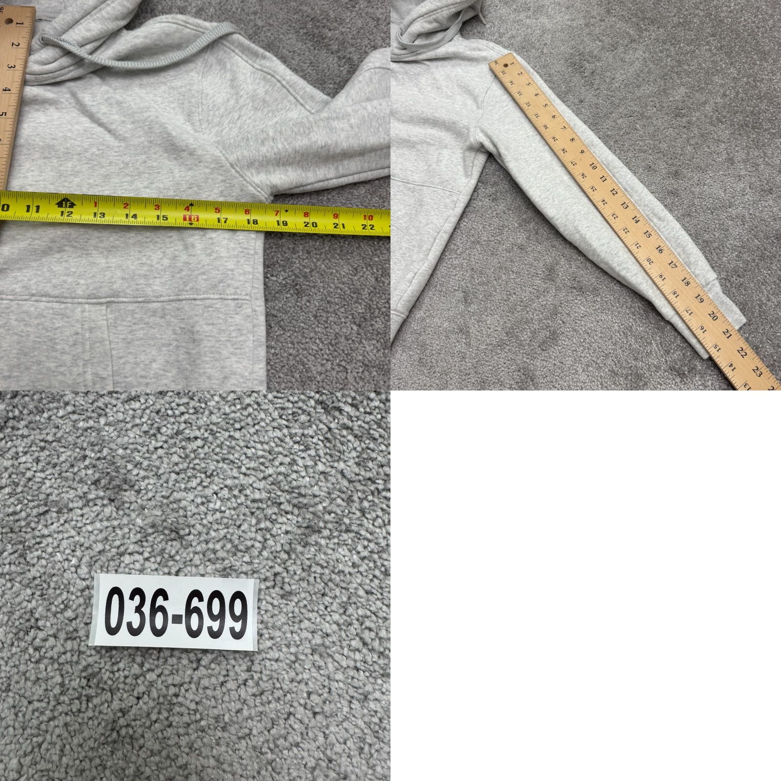 Vintage Unbranded Hoodie Pullover Sweatshirt Women Medium Gray Zip Pockets Fleece Active Size M / US 6-8 / IT 42-44 - 8 Thumbnail