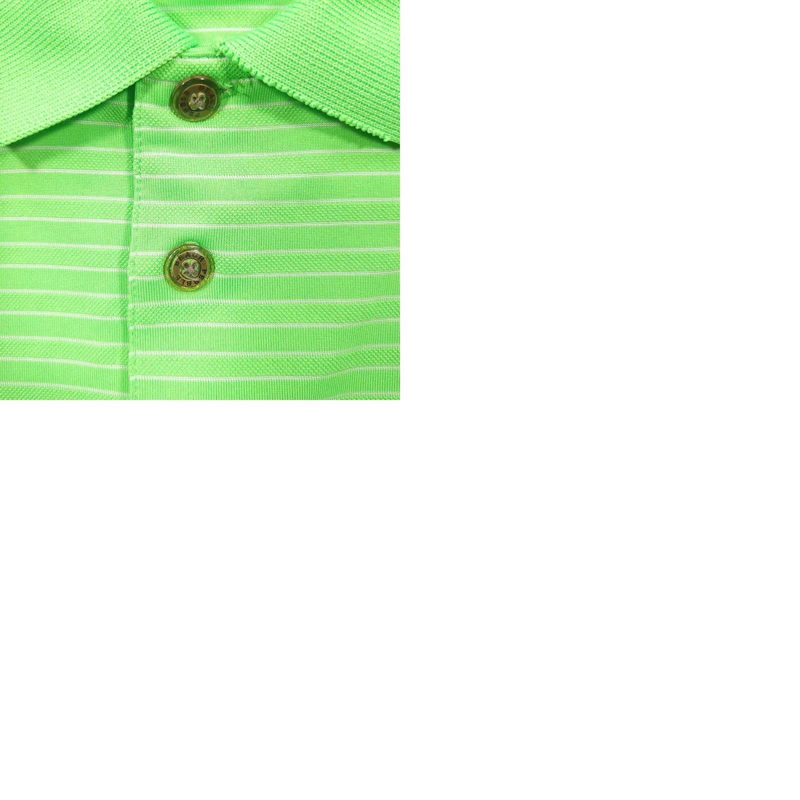 Vintage Pebble Beach Mens Polo Performance Golf Green Short Sleeve Stripe Size Large Size US L / EU 52-54 / 3 - 9 Thumbnail