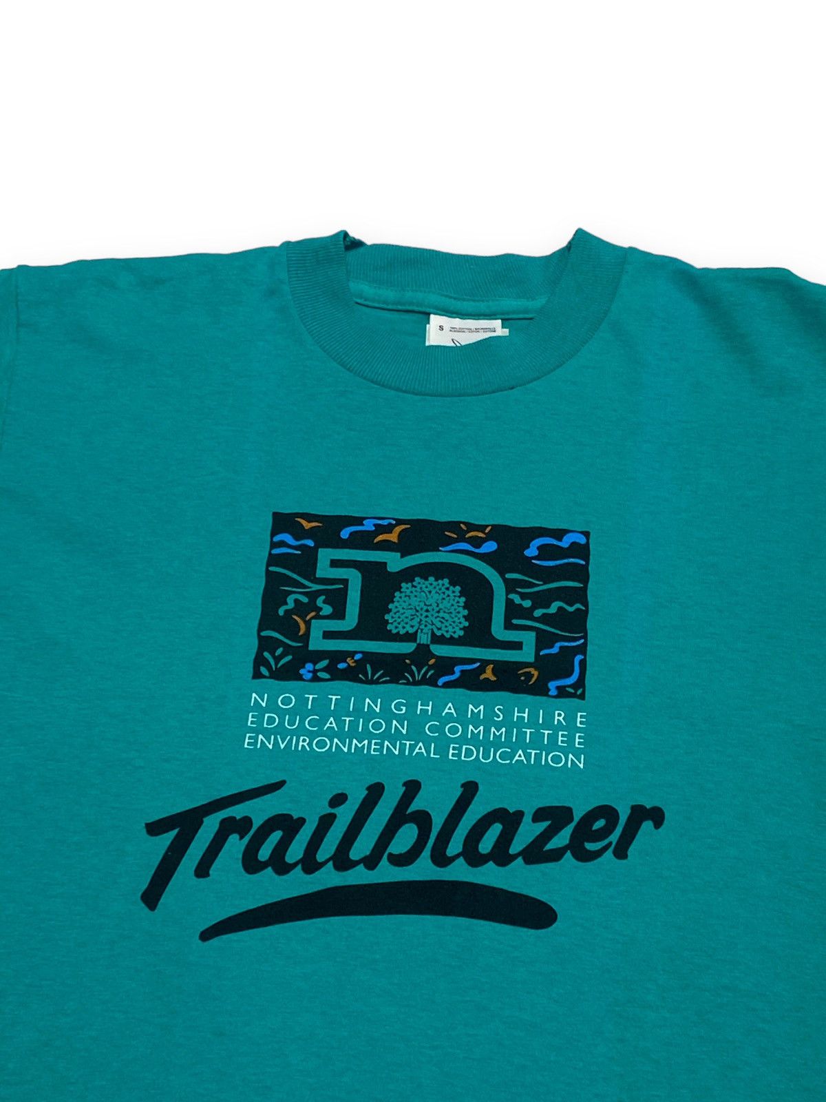 Vintage 90s Vintage NOTTINGHAMSHIRE Single Stitch Big Logo Tee Size US S / EU 44-46 / 1 - 2 Thumbnail