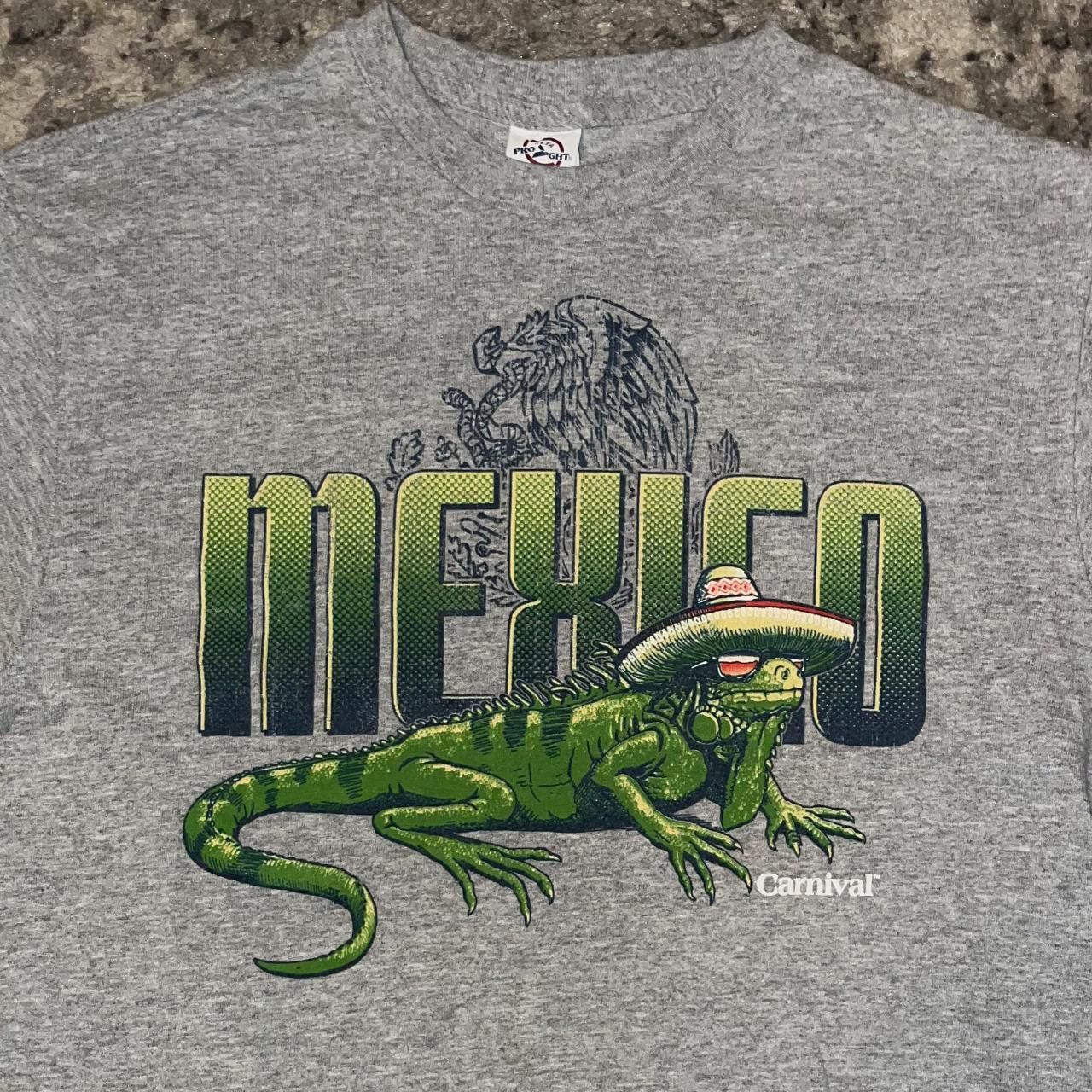 Vintage Y2K Mexico Iguana Carnival Cruises Shirt Size US M / EU 48-50 / 2 - 2 Thumbnail