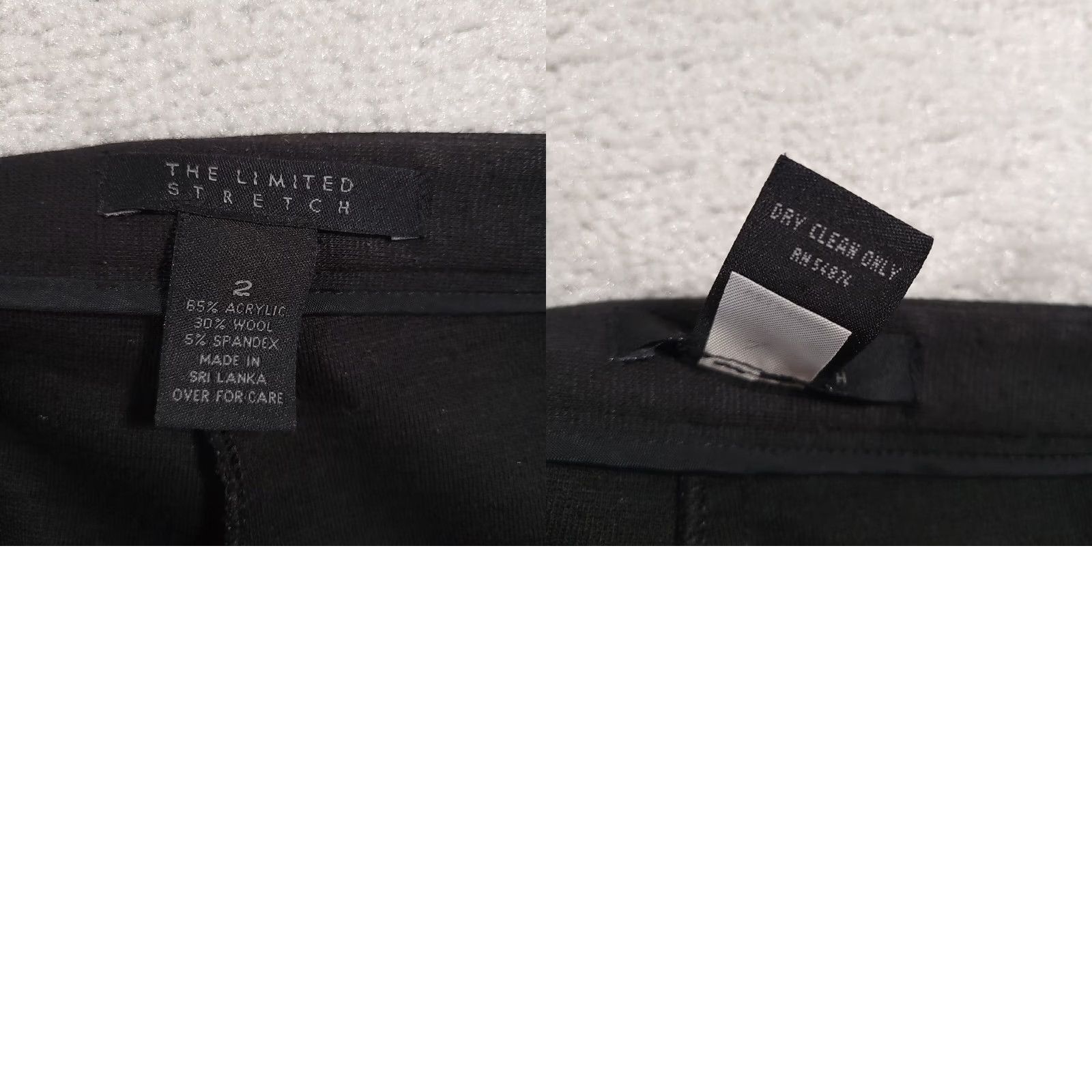 Vintage The Limited Dress Pants Women's 2 Black Mid-Rise Wool Blend Flare Hemmed Stretch Dress Pants Size 26" / US 2 / IT 38 - 9 Thumbnail