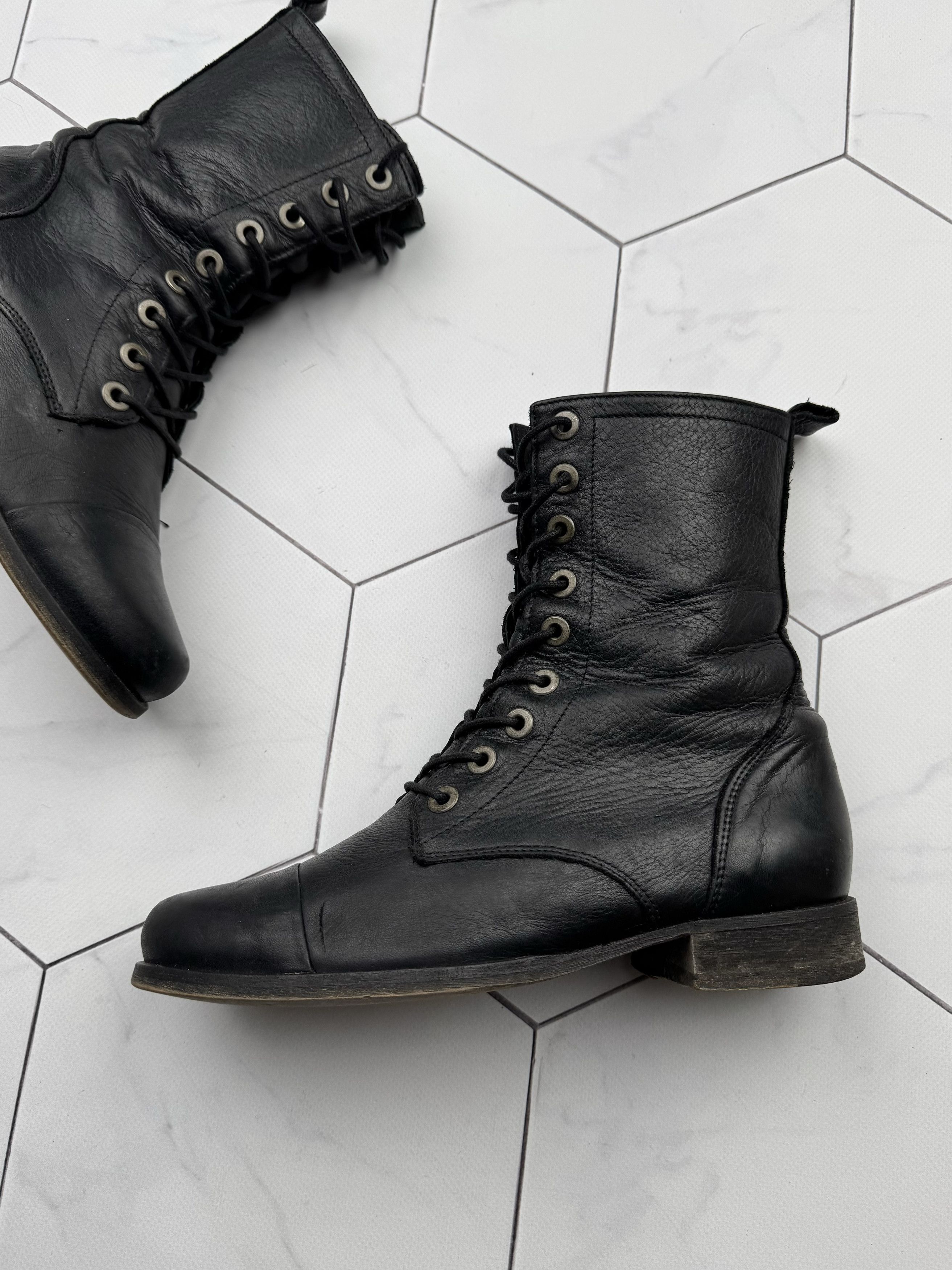 Diesel Diesel Vintage Leather Boots (B175) Size US 7 / IT 37 - 3 Thumbnail