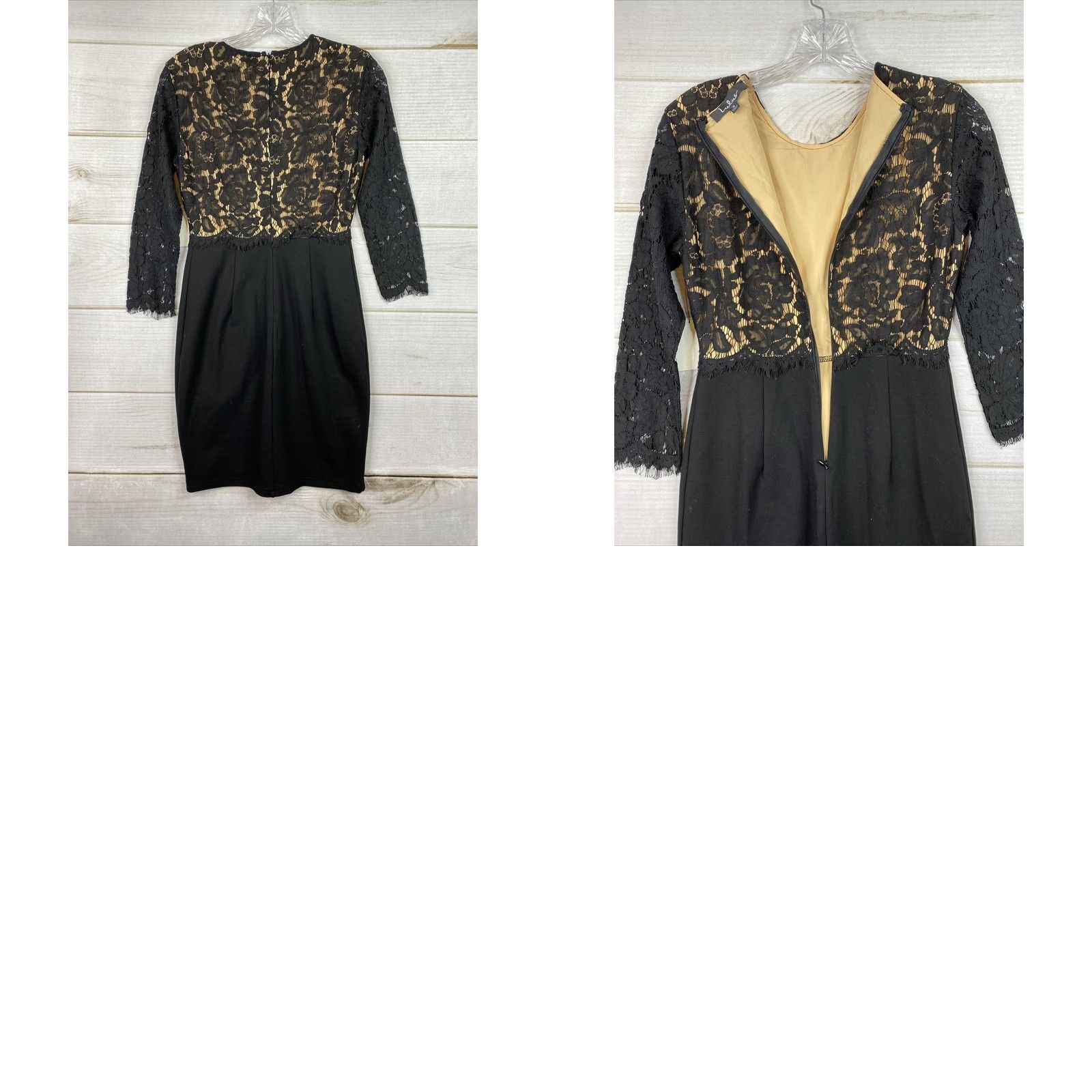 Lulus Lulus Dress Womens S Black Bodycon Long Sleeve Lace Lined Party NWT Size S / US 4 / IT 40 - 8 Thumbnail