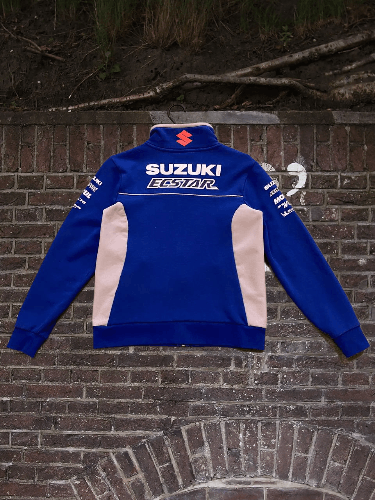 Vintage Suzuki Fleece Jacket Full Zip Racing Big Logo Size US M / EU 48-50 / 2 - 1 Thumbnail