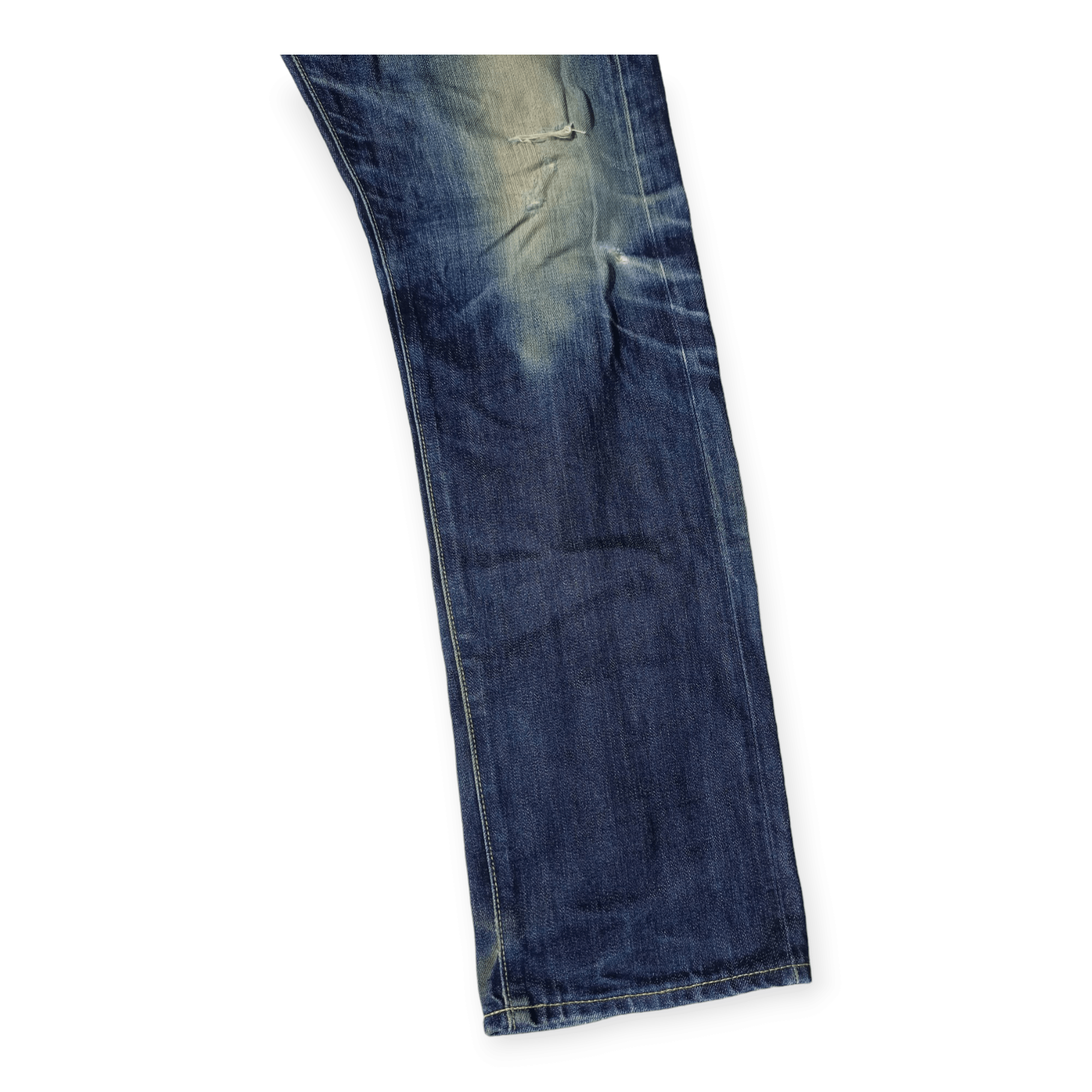 Uniqlo Vintage Uniqlo Selvedge Distressed Faded Jeans Size US 33 - 3 Thumbnail