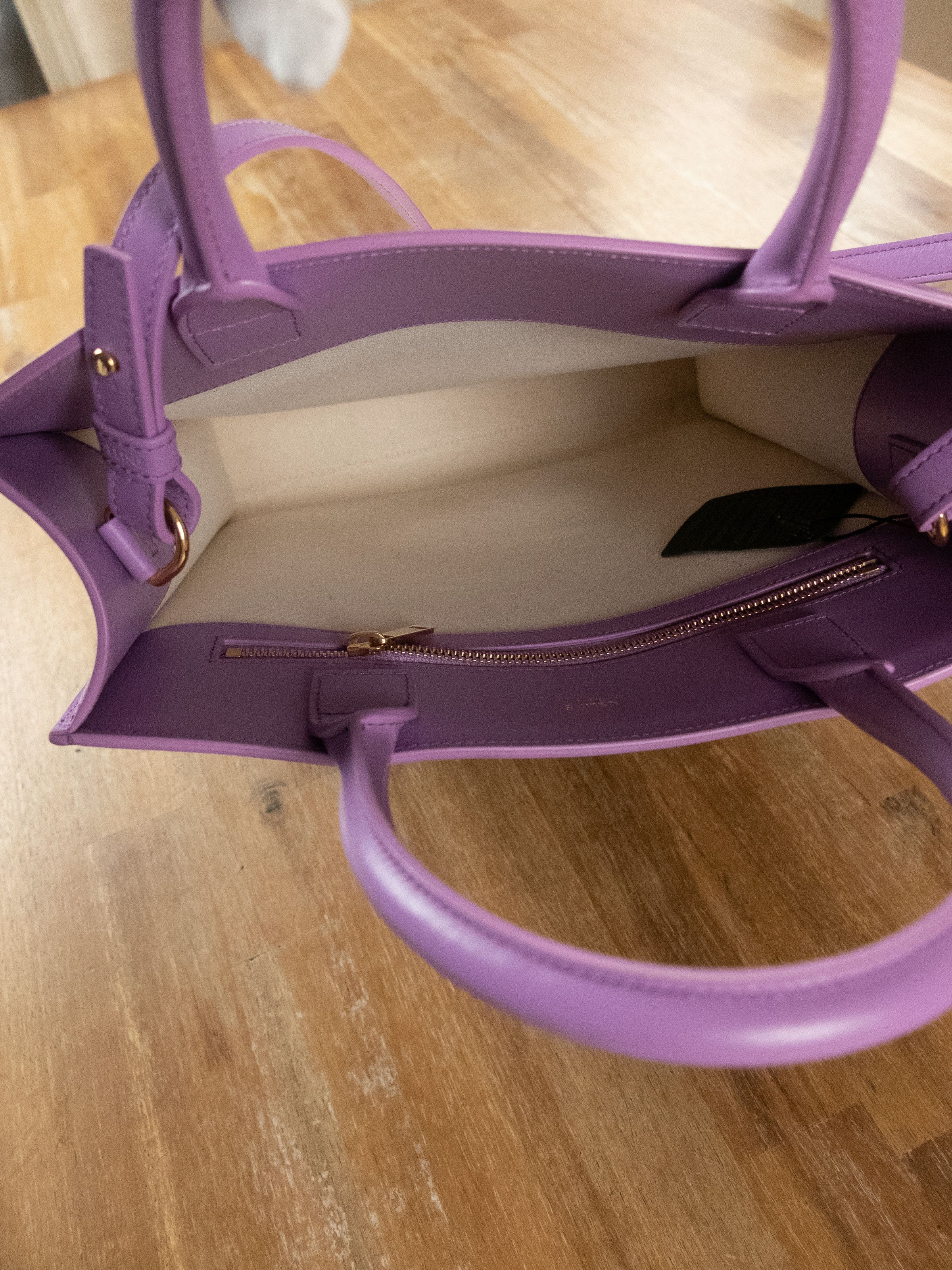 Celine CELINE Small Vertical mauve purple canvas leather tote bag q Size ONE SIZE - 9 Thumbnail