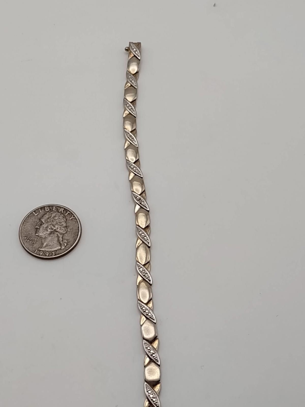 Fashion Victim 925 FAS Sterling Silver Gold Vermeil Bracelet - 10.86g Size ONE SIZE - 2 Thumbnail