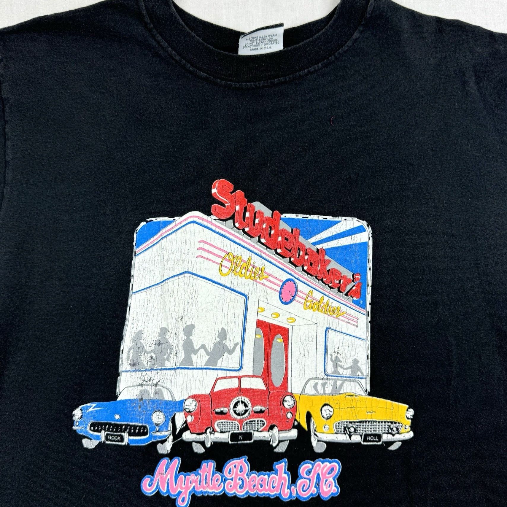 Vintage VINTAGE Fair Park T Shirt Adult Large Black 90s Myrtle Beach Classic Diner Mens Size US L / EU 52-54 / 3 - 2 Thumbnail