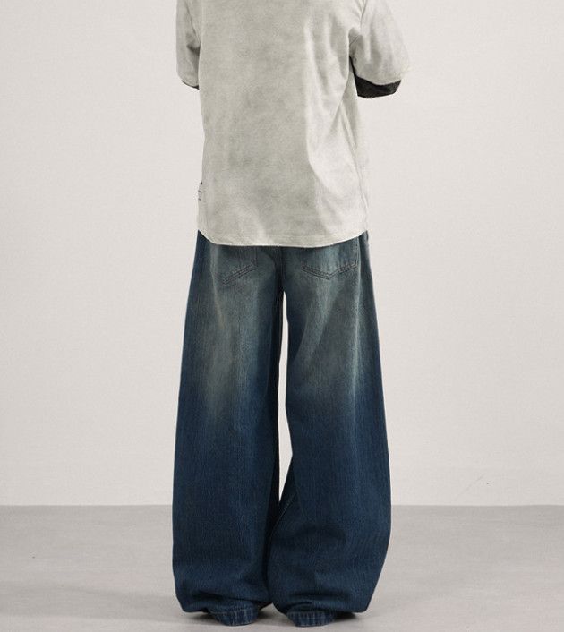Japanese Brand American high street retro wide-leg gradient baggy jeans Size US 32 / EU 48 - 4 Thumbnail