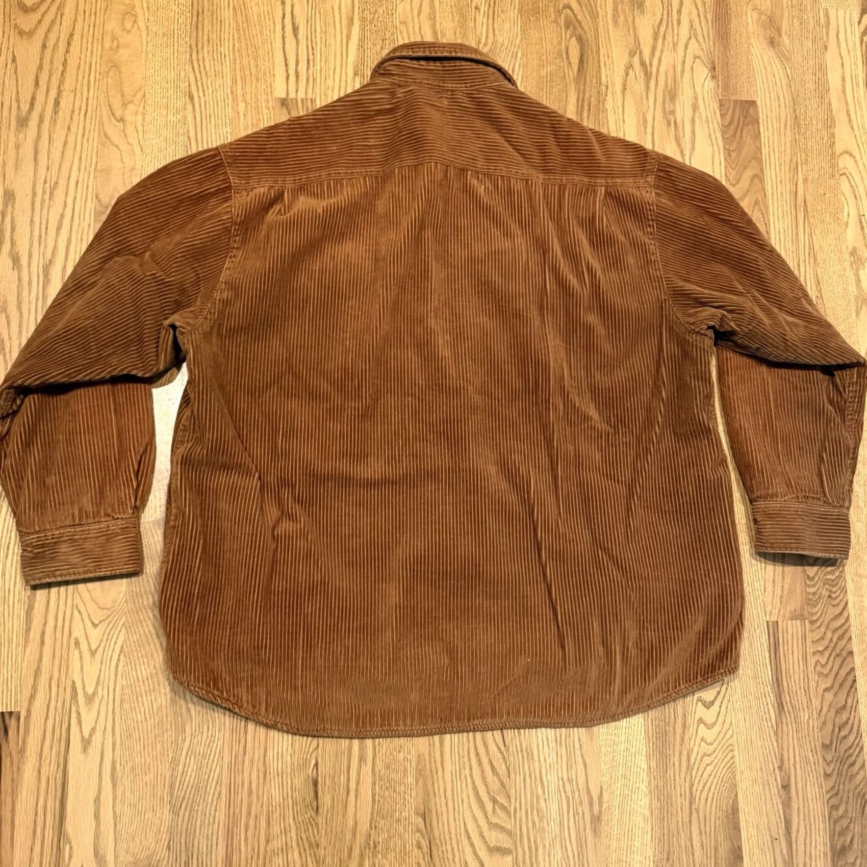 J.Crew VINTAGE J.CREW OARSman Shacket Corduroy Button Up Shirt Jacket Mens XL Brown Lined Pockets 90s Retro Size US XL / EU 56 / 4 - 2 Thumbnail