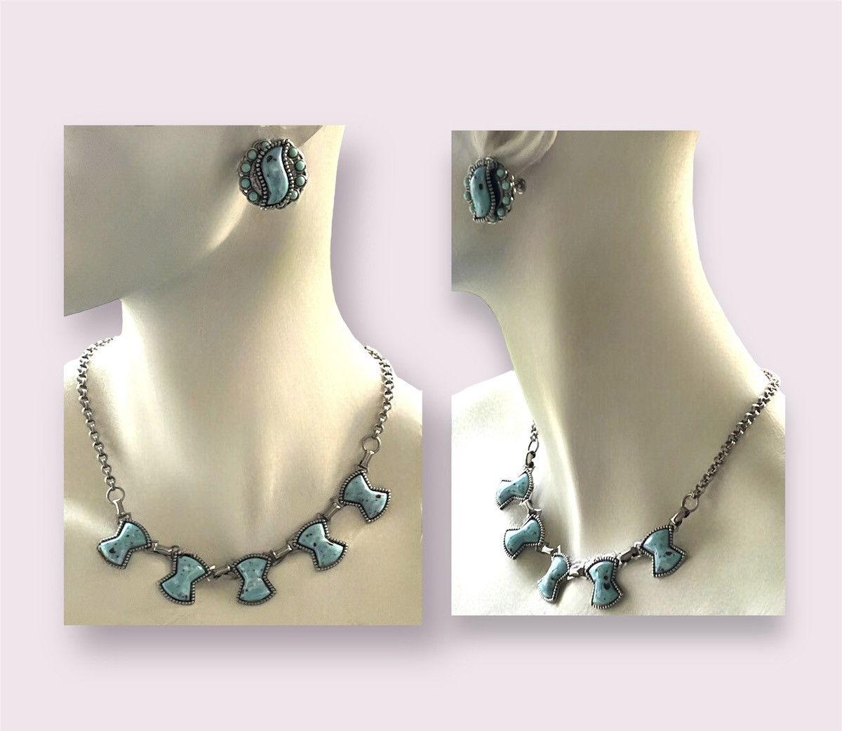 Vintage Turquoise & Silver Jewelry Southwest Vintage Lot Size ONE SIZE - 3 Thumbnail