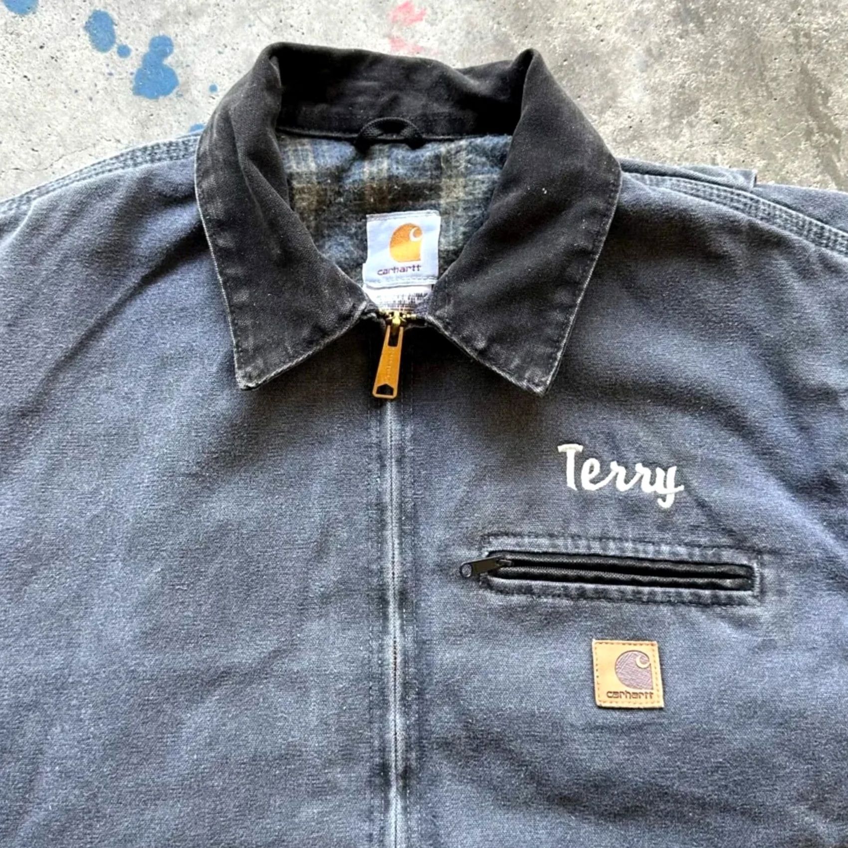 Carhartt VINTAGE Carhartt J97 PTL Petrol Gray Blanket Lined Detroit Jacket Size L Mens Gray Jacket Size US L / EU 52-54 / 3 - 2 Thumbnail