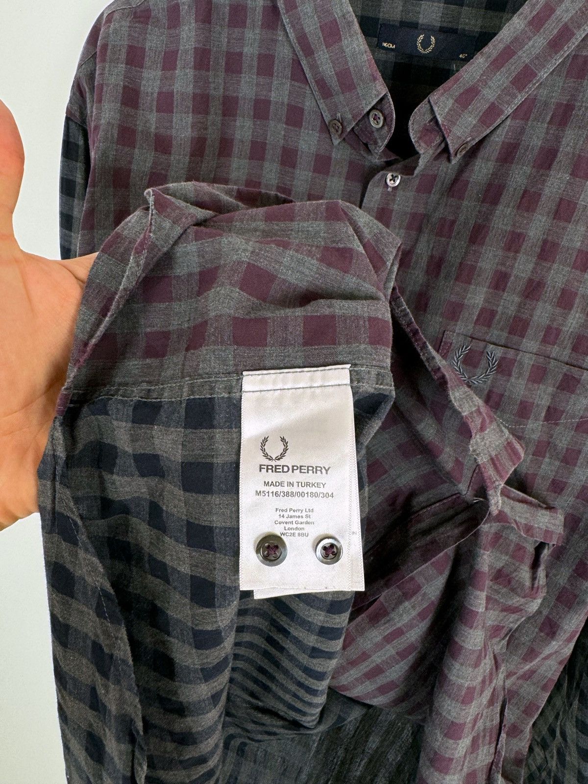 Fred Perry Fred Perry Check Buttons Up Chest Pocket Shirt Size US XL / EU 56 / 4 - 10 Thumbnail