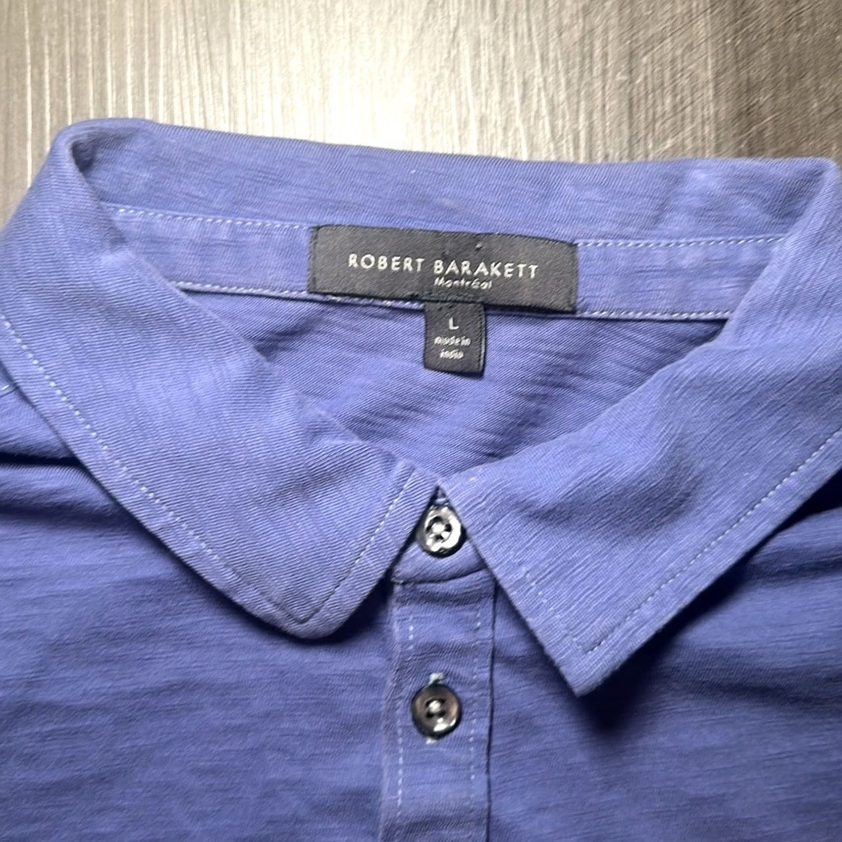Vintage Robert Barakett Georgia Jersey Pocket Polo L Men Purple Shirt Size US L / EU 52-54 / 3 - 6 Thumbnail