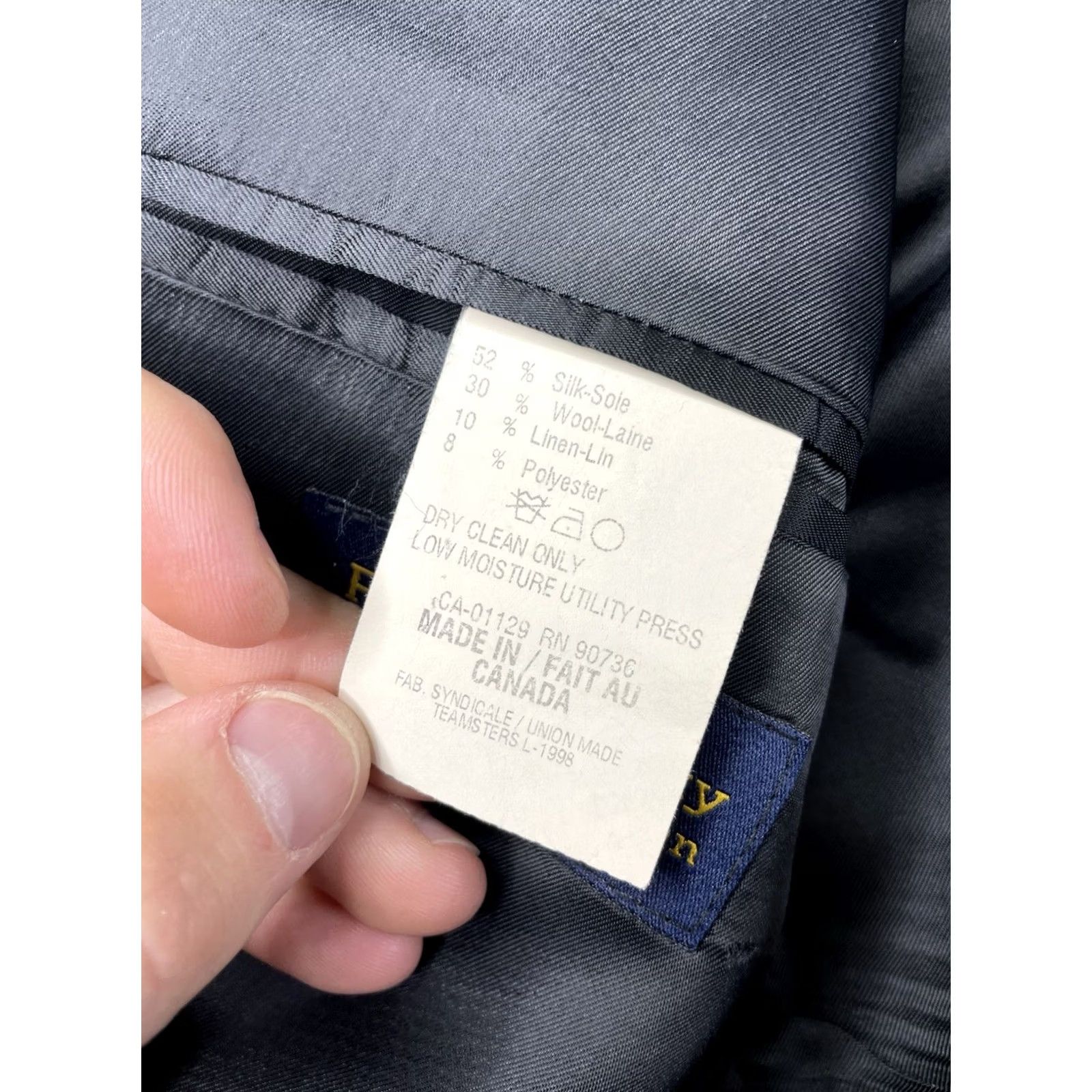Vintage VINTAGE Polo University Club Wool Blazer Jacket 44R Charcoal Gray Mens Size US XXL / EU 58 / 5 - 3 Thumbnail