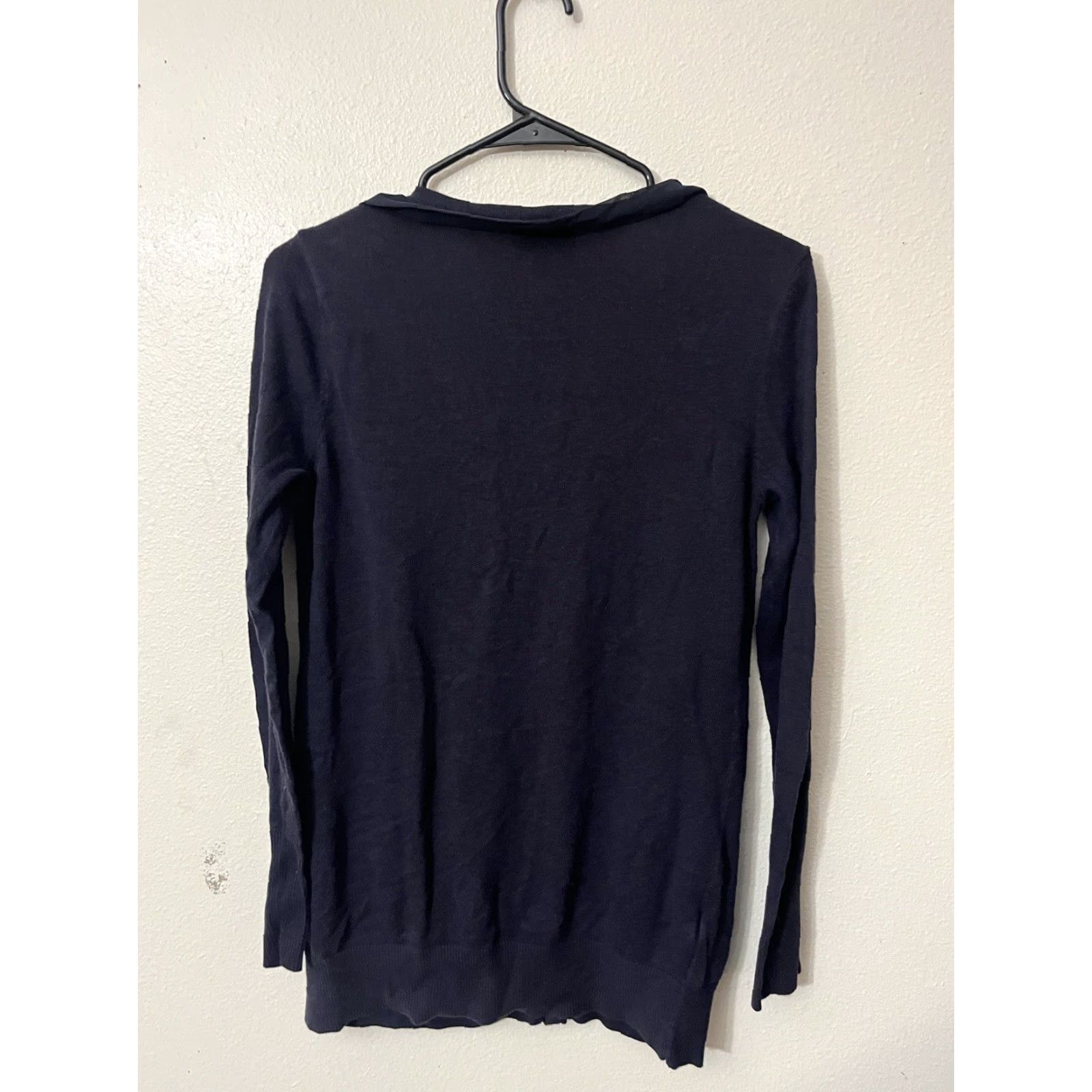 Loft LOFT Women's Cardigan Sweater Small Navy Blue Long Sleeve Good Condition Size S / US 4 / IT 40 - 3 Thumbnail