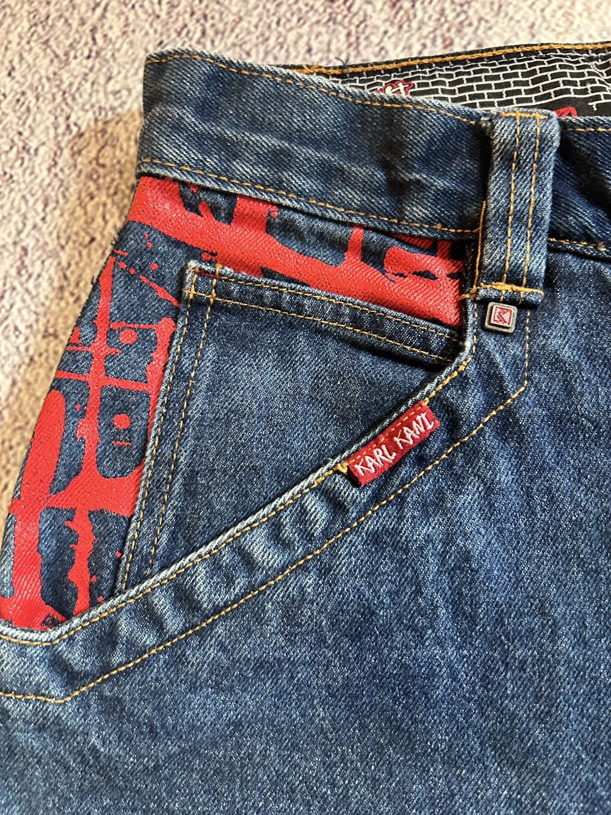 Vintage Karl Kani Vintage Very Rare Baggy Shorts Y2K Hip-Hop Sk8 Size US 28 / EU 44 - 6 Thumbnail