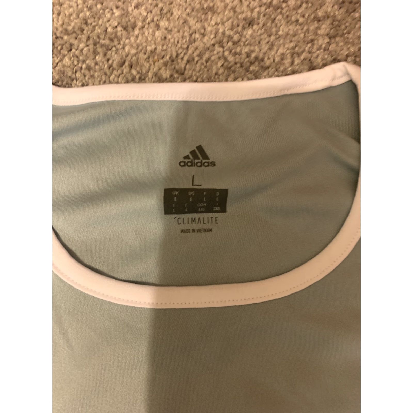 Adidas Adidas Climalite T-Shirt Mens Soccer Striped Gray White Size L Size US L / EU 52-54 / 3 - 2 Thumbnail