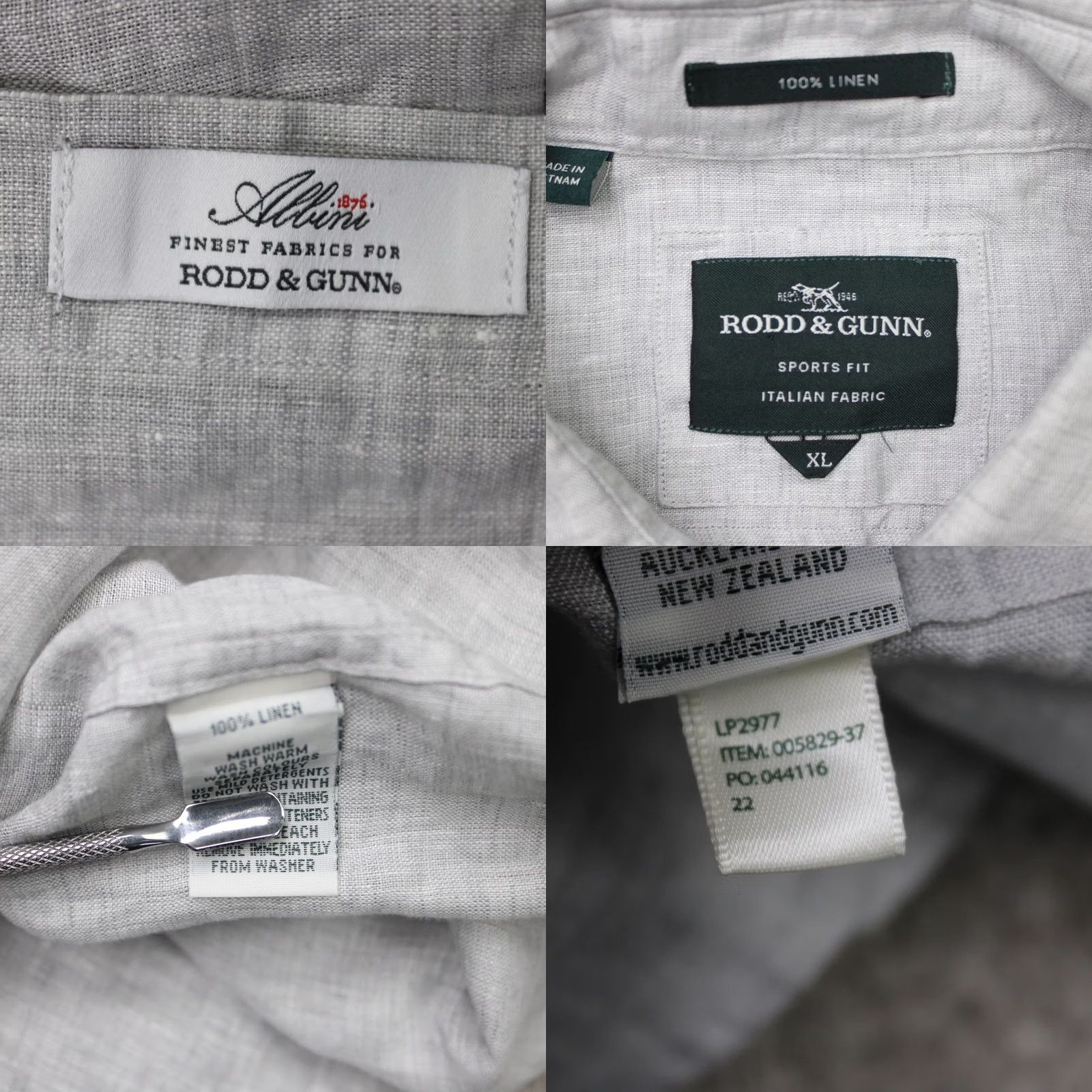 Rodd & Gunn Rodd & Gunn Shirt Mens XL Gray Linen 100% Italian Fabric S/S Button-Up Casual/Business Size US XL / EU 56 / 4 - 8 Thumbnail