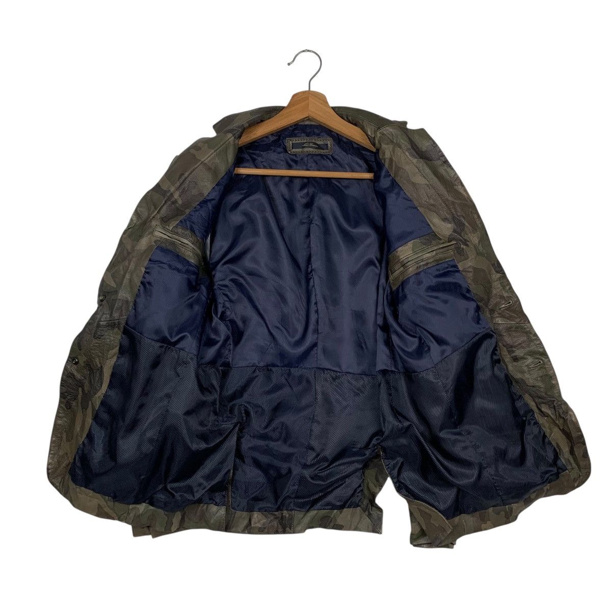 NANO universe Japanese Brand Nano Universe Camo Leather Jacket Size US XS / EU 42 / 0 - 11 Thumbnail