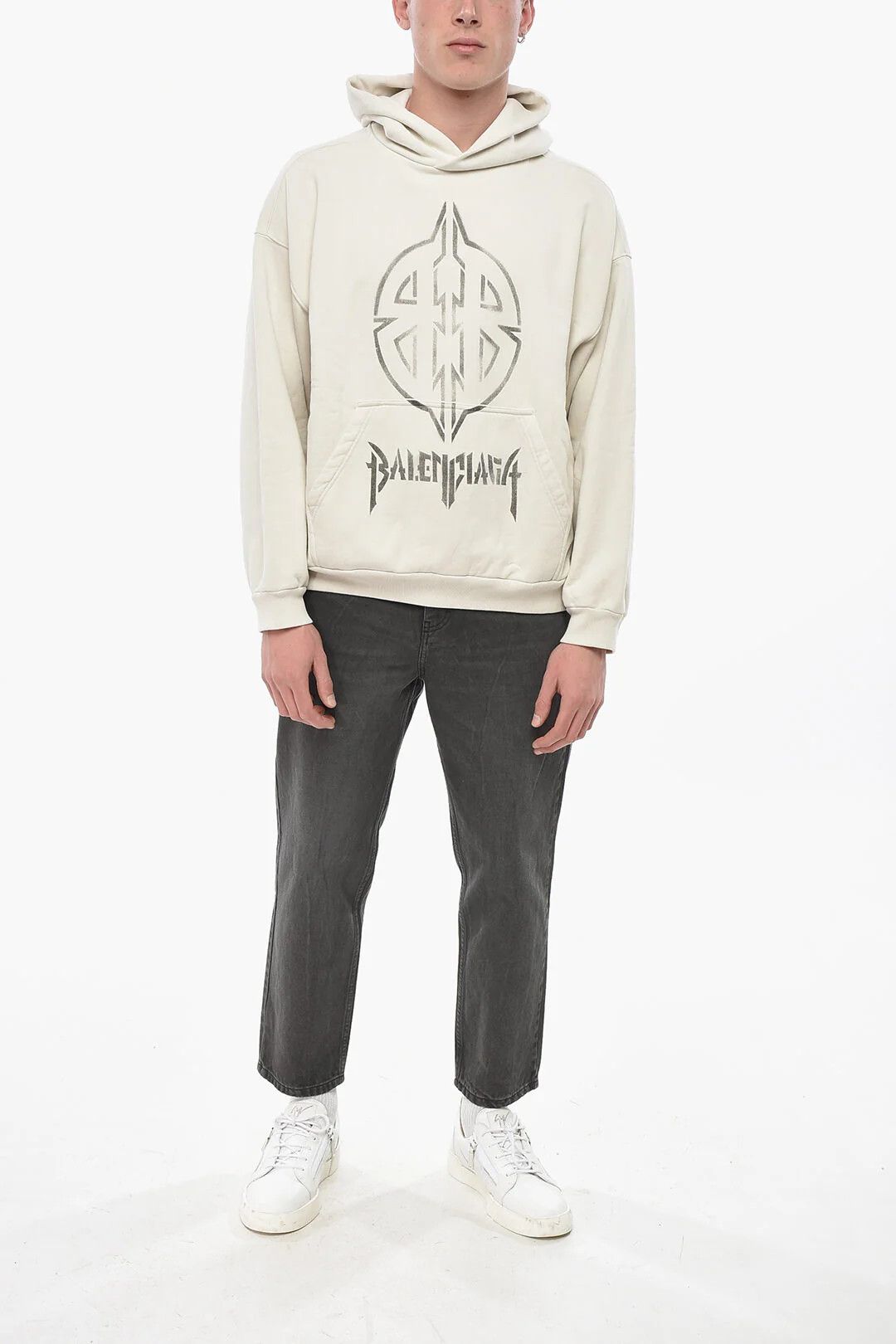 Balenciaga og1mm0426 Cotton Hoodie in Beige Size US L / EU 52-54 / 3 - 4 Thumbnail