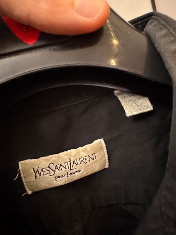 Vintage × Yves Saint Laurent Vintage YSL Yves Saint Laurent Black Shirt Small Logo L Size US L / EU 52-54 / 3 - 2 Thumbnail