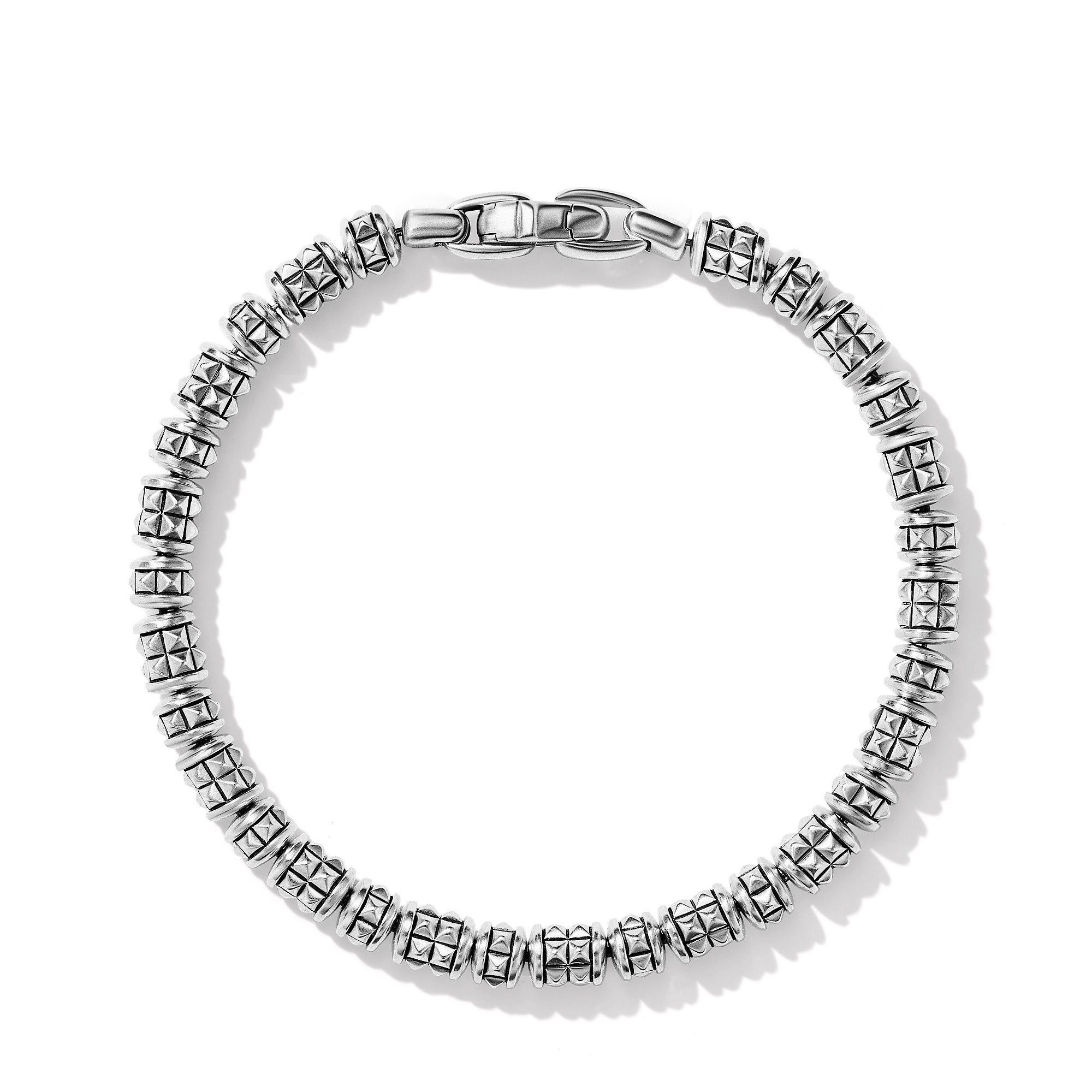 David Yurman o1w1db10526 B25479M /Size:L/Pyramid Bead Bracelet in Silver Size ONE SIZE - 2 Thumbnail