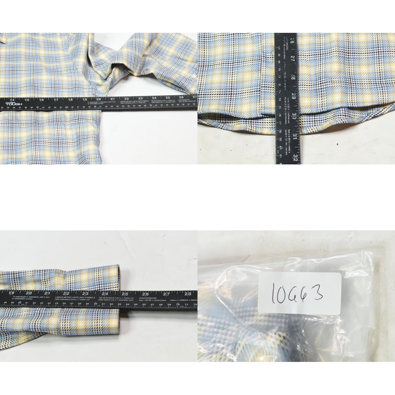 Eton ETON Textured Twill Shirt Yellow Blue Plaid Slim Fit Button-Down Mens 15.75 Size US L / EU 52-54 / 3 - 8 Thumbnail