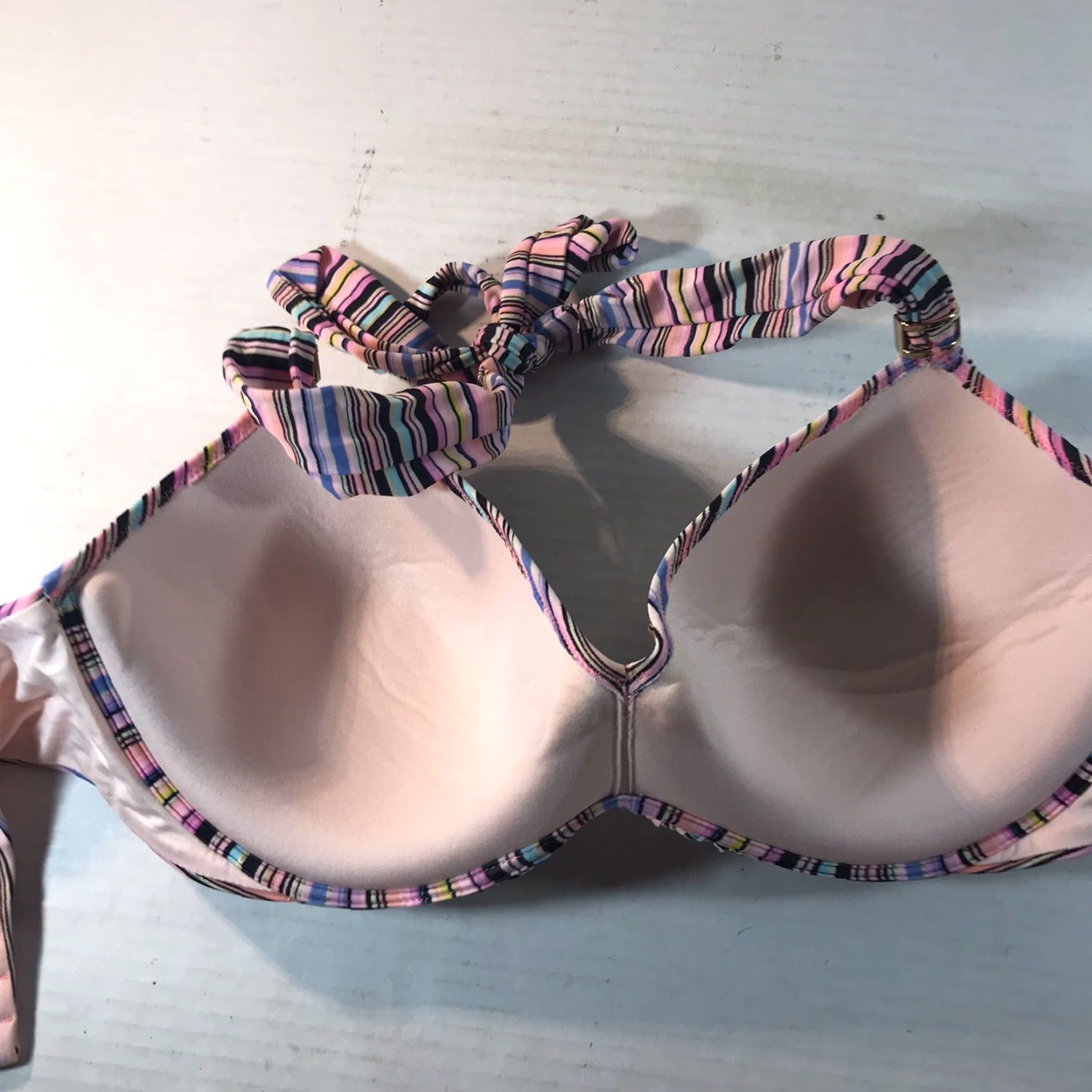 Victoria's Secret Victoria's Secret Women's Swimsuit Top Halter Padded Push-Up 36C Multicolor Lightwear Size XS / US 0-2 / IT 36-38 - 4 Thumbnail
