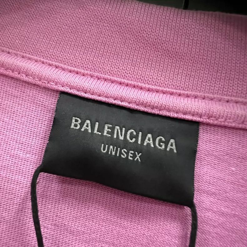 Balenciaga Balenciaga Pink Letter Logo Short Sleeve Size US M / EU 48-50 / 2 - 3 Thumbnail