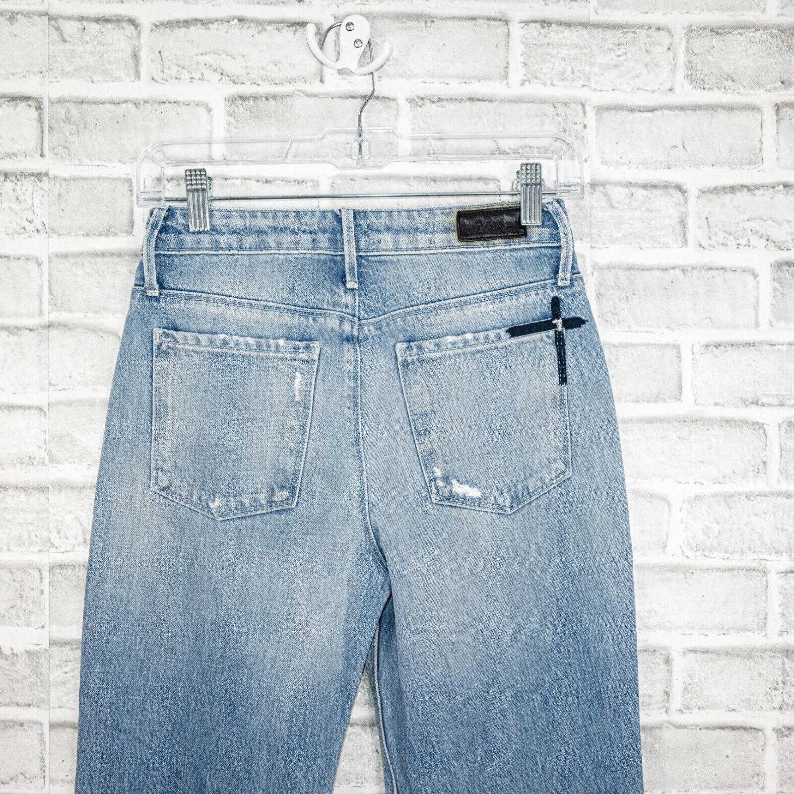 Rta RtA Straight Leg Denim Jeans Distressed Ripped light wash Size 23" - 6 Thumbnail