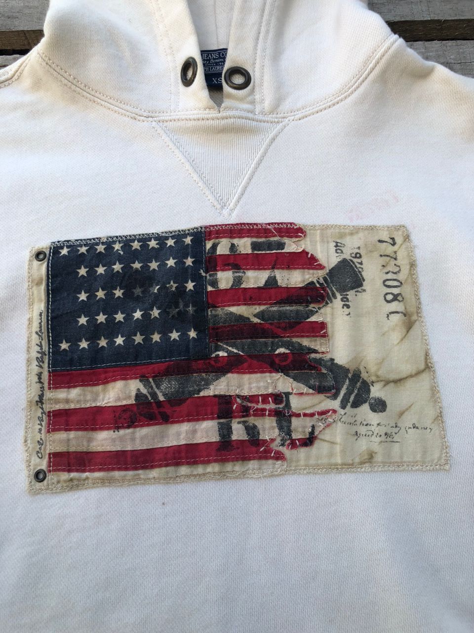 Polo Ralph Lauren Polo Ralph Lauren American Flag Patch Hoodie Size US XS / EU 42 / 0 - 6 Thumbnail