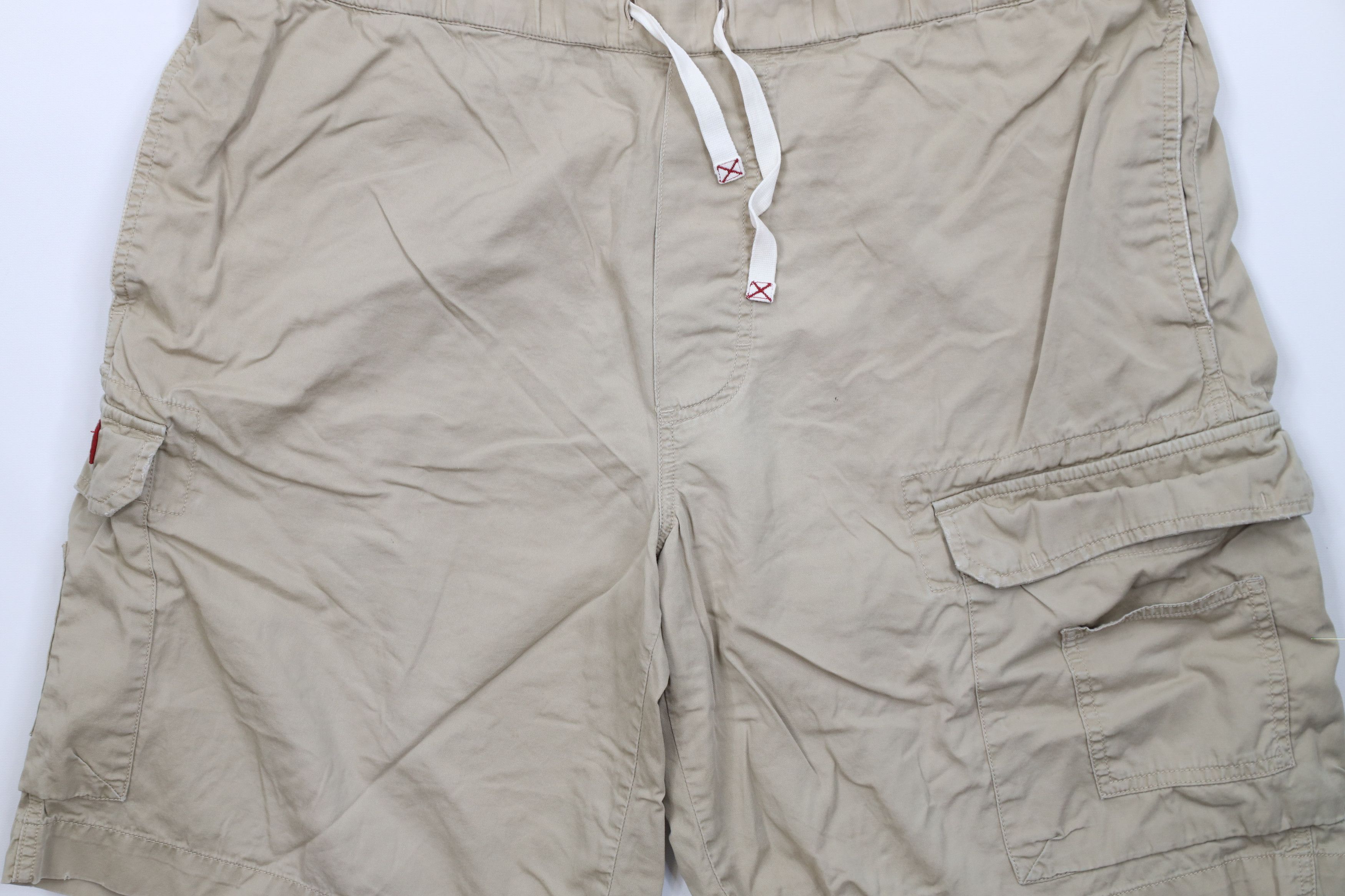 Tommy Hilfiger Vintage 90s Tommy Hilfiger Spell Baggy Cargo Shorts Khaki Size US 35 - 3 Thumbnail
