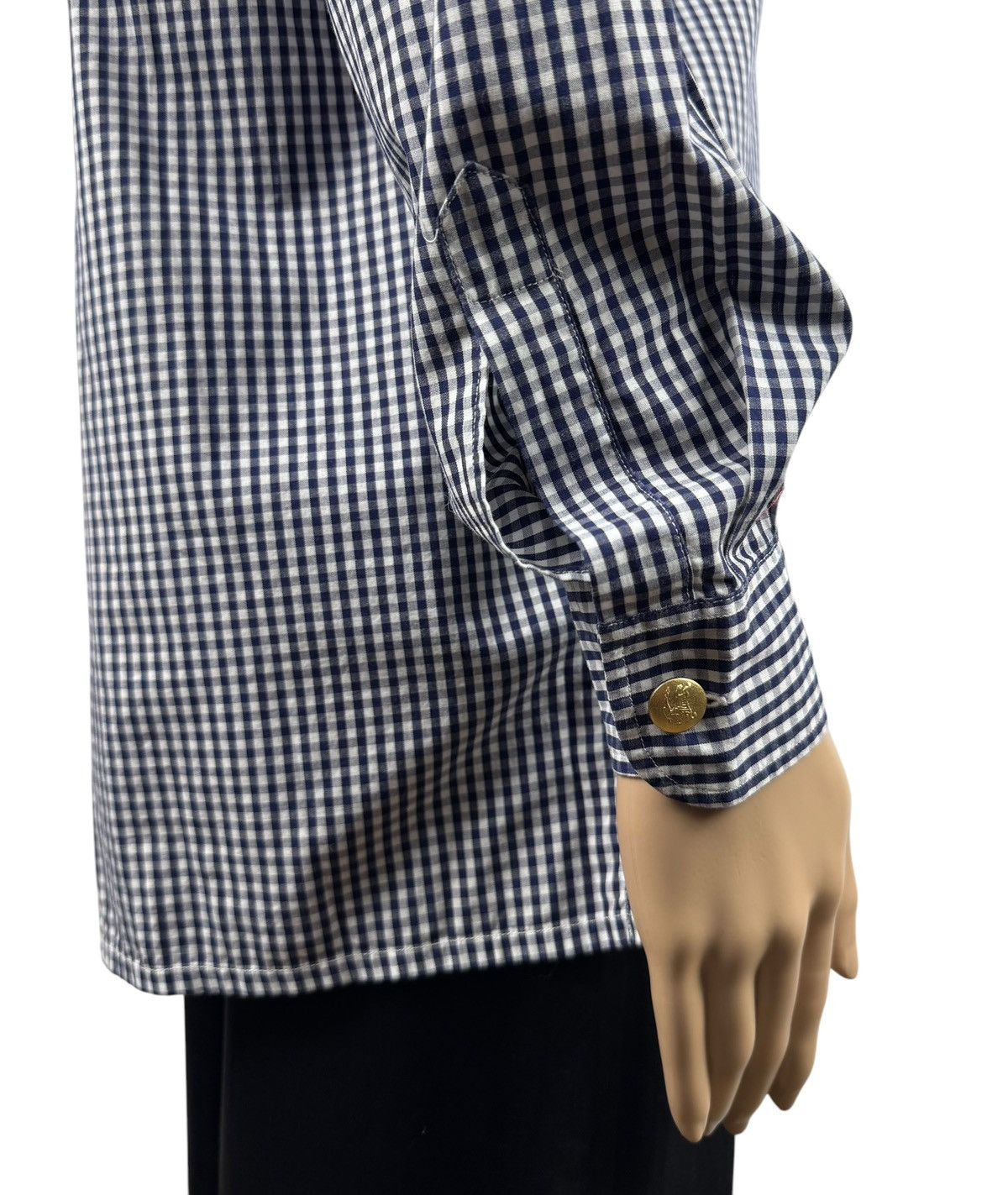 Burberry × Vintage Burberry Vintage Shirt Button Up Burberrys Gold Buttons Size M / US 6-8 / IT 42-44 - 9 Thumbnail