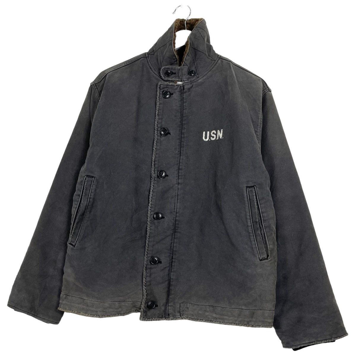 Vintage 💥70s USN N-1 NAVY DECK JACKET Size US M / EU 48-50 / 2 - 2 Thumbnail