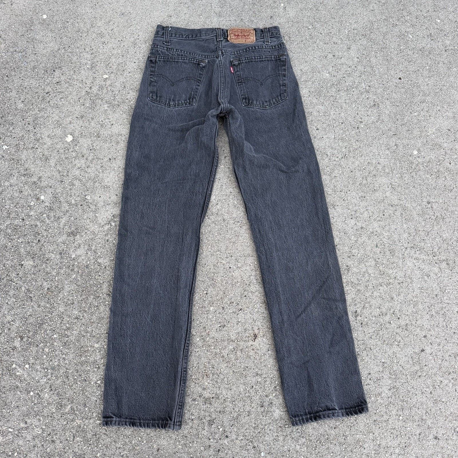 Levi's × Vintage Vintage 80s Levis 501 Faded Straight Black Denim Jeans 29x32 Size US 29 - 4 Thumbnail
