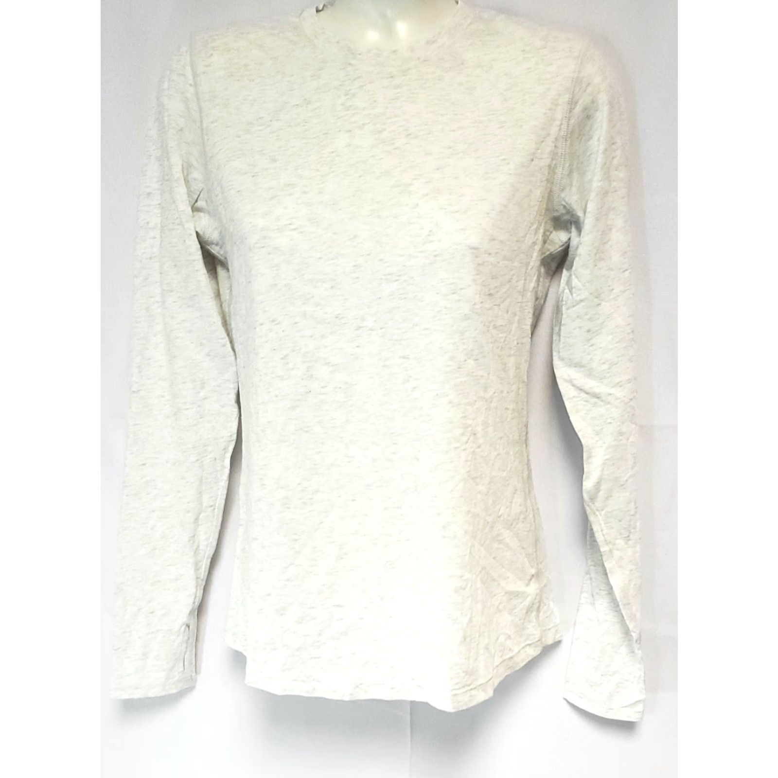 New Balance Womens New Balance Shirt Long Sleeve Athletic WT73127 Heather Grey White Womens XS S M L Size S / US 4 / IT 40 - 2 Thumbnail