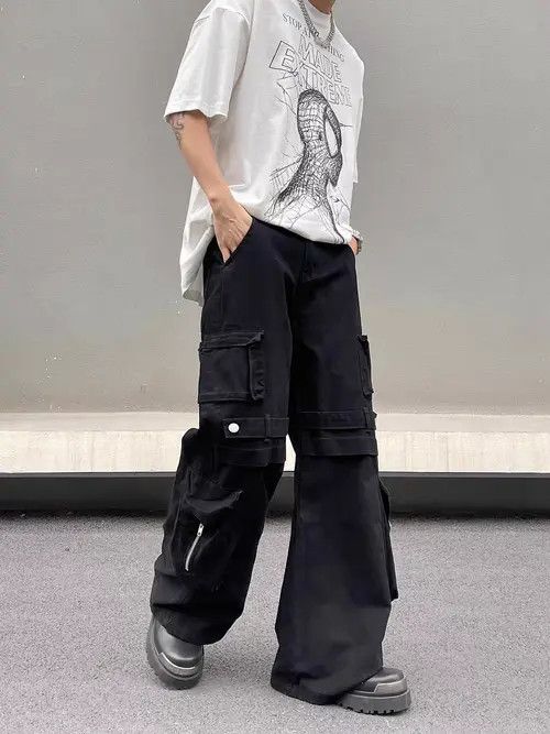 Japanese Brand Misuzu x Nana Black High Street Vintage Loose Casual Pants Size US 32 / EU 48 - 6 Thumbnail