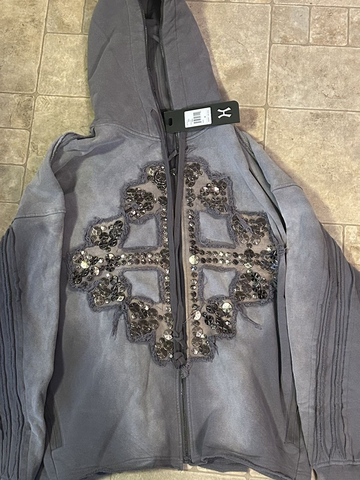Hudson Hudson Knight Grey Rhinestone Jacket Size US L / EU 52-54 / 3 - 1 Thumbnail