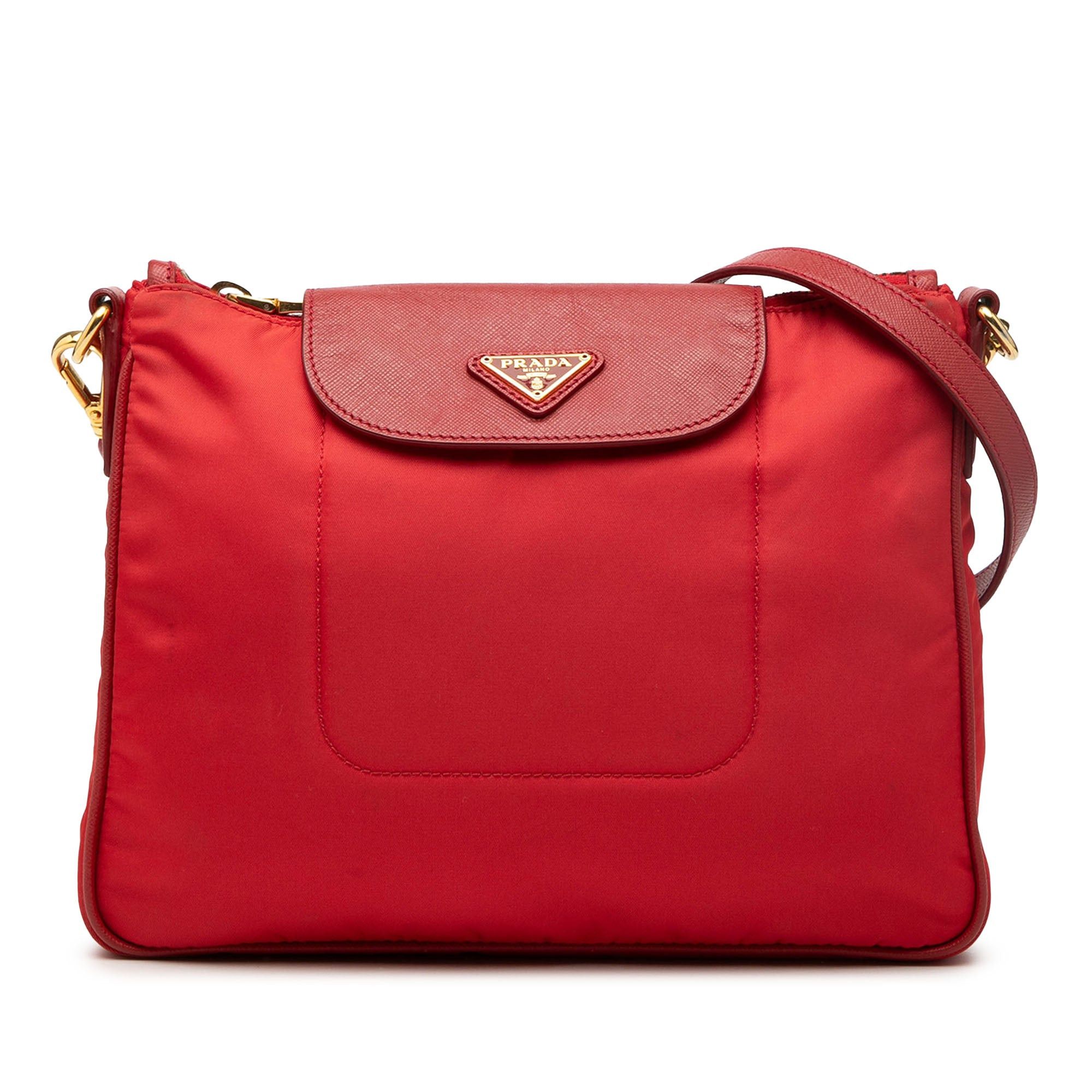 Prada Saffiano Trimmed Tessuto Crossbody Size ONE SIZE - 1 Thumbnail